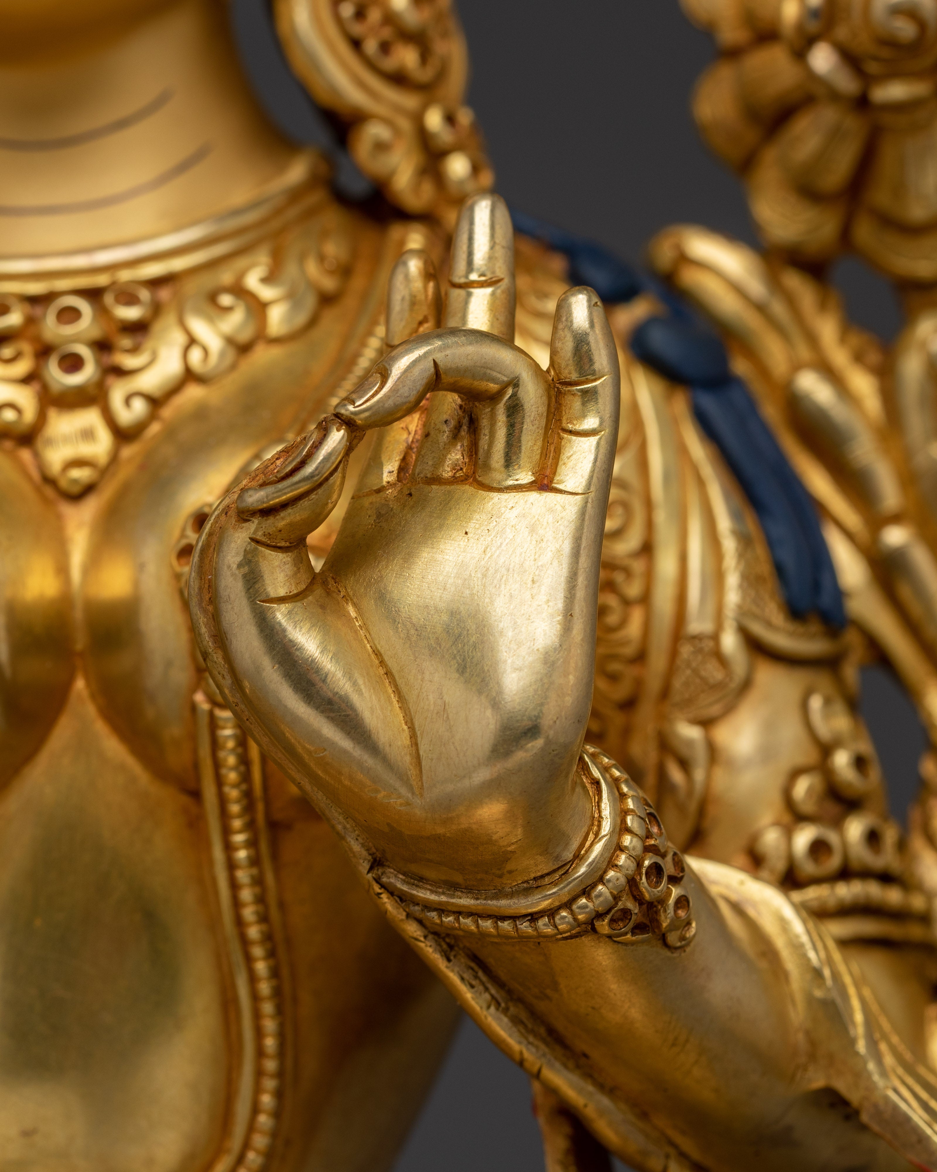 Handmade Golden Green Tara Nepali Artwork | Mother of All Buddhas