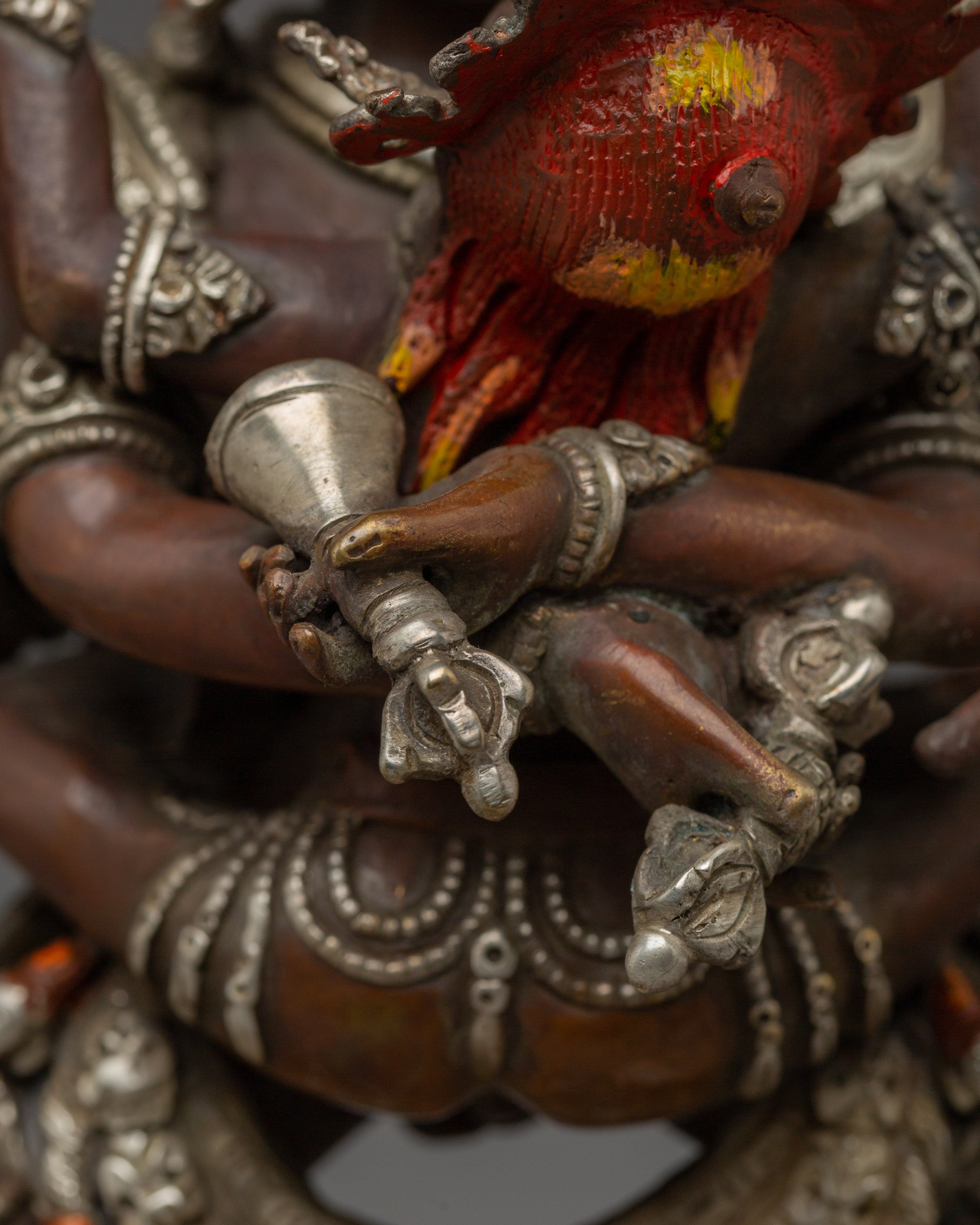 Chakrasambhara Statue in Oxidized Copper | Fierce Wisdom and Protection