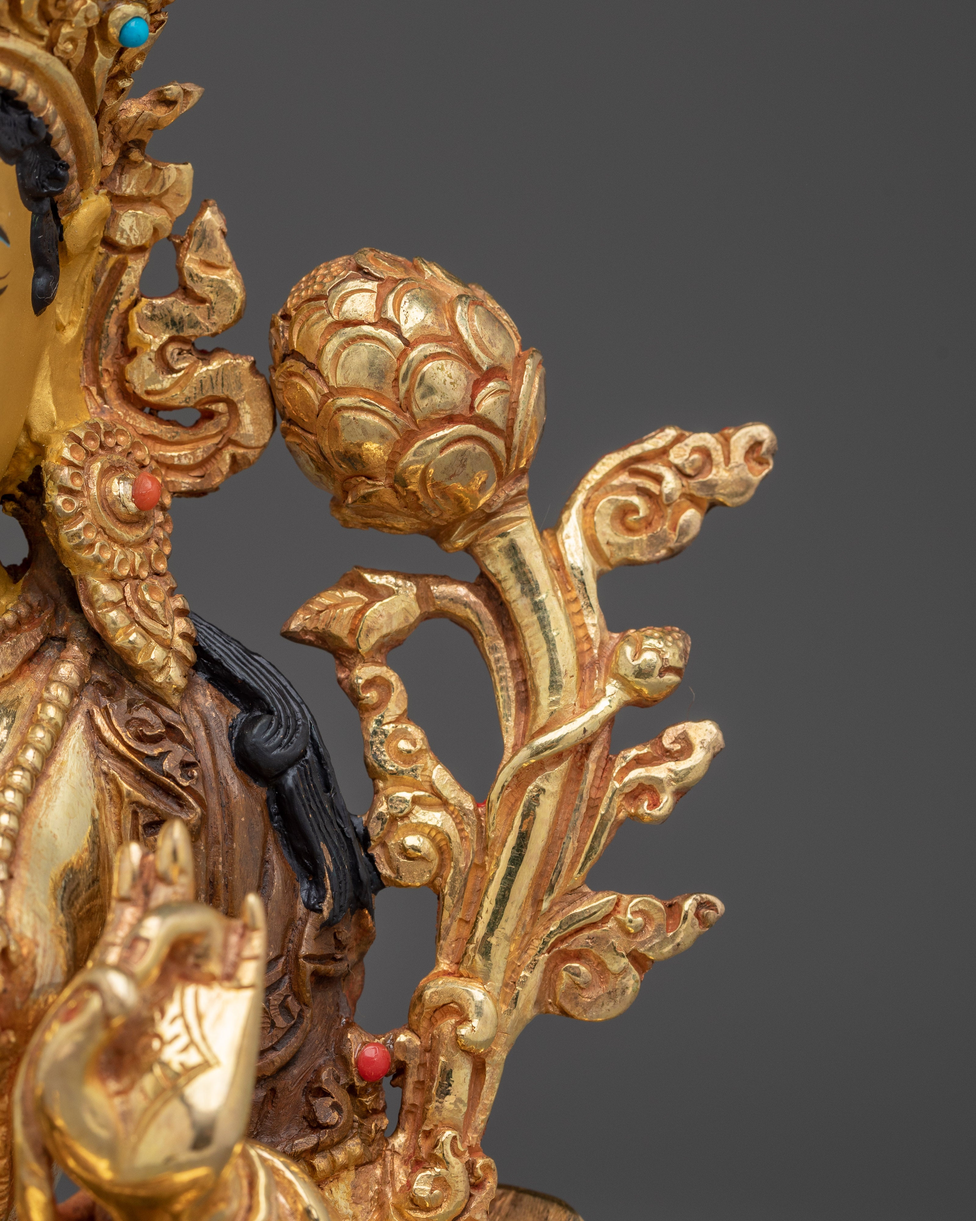 Handmade Religious Art of Green Tara | Goddess of Compassion