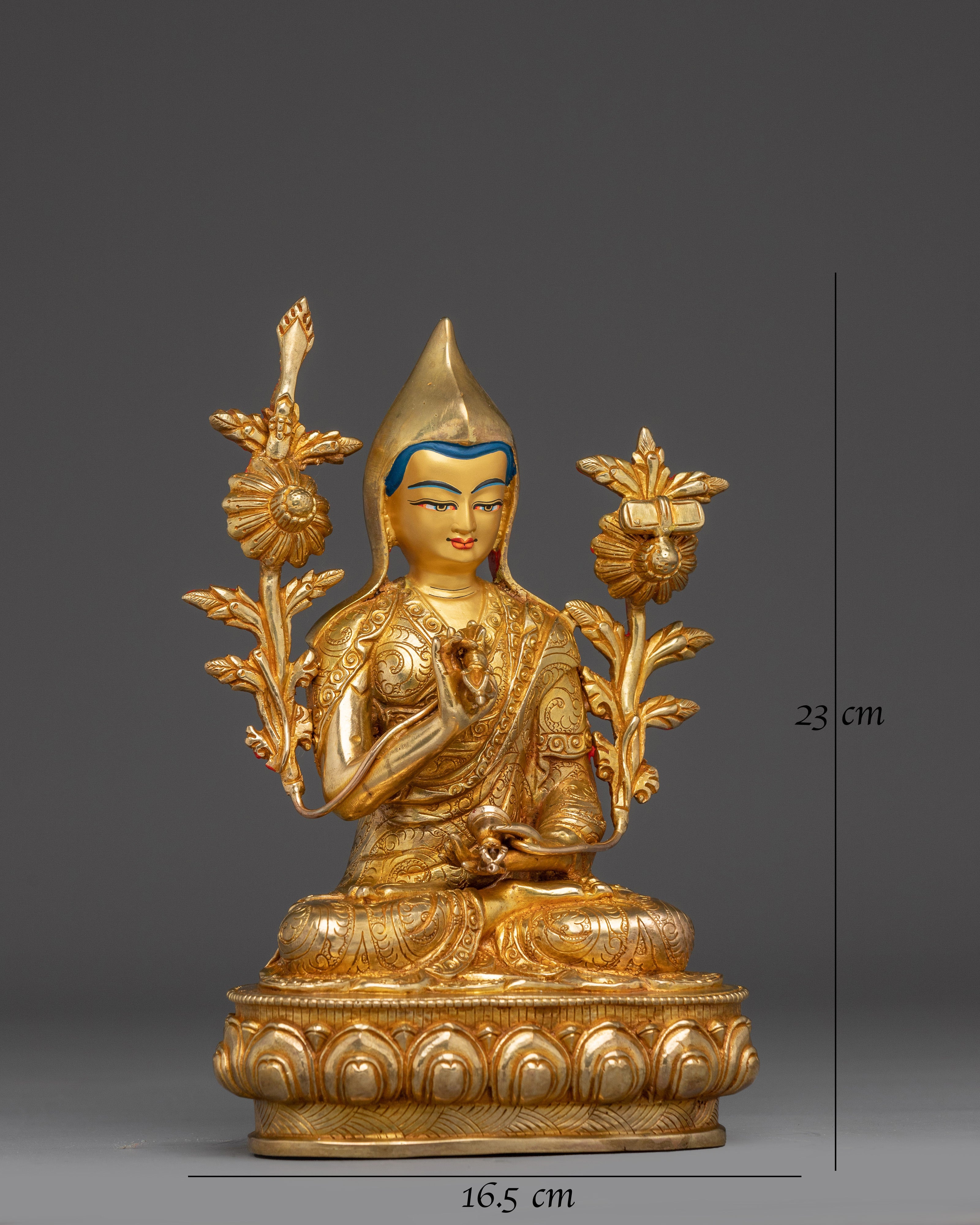Longchenpa Statue in 24K Gold-Gilded