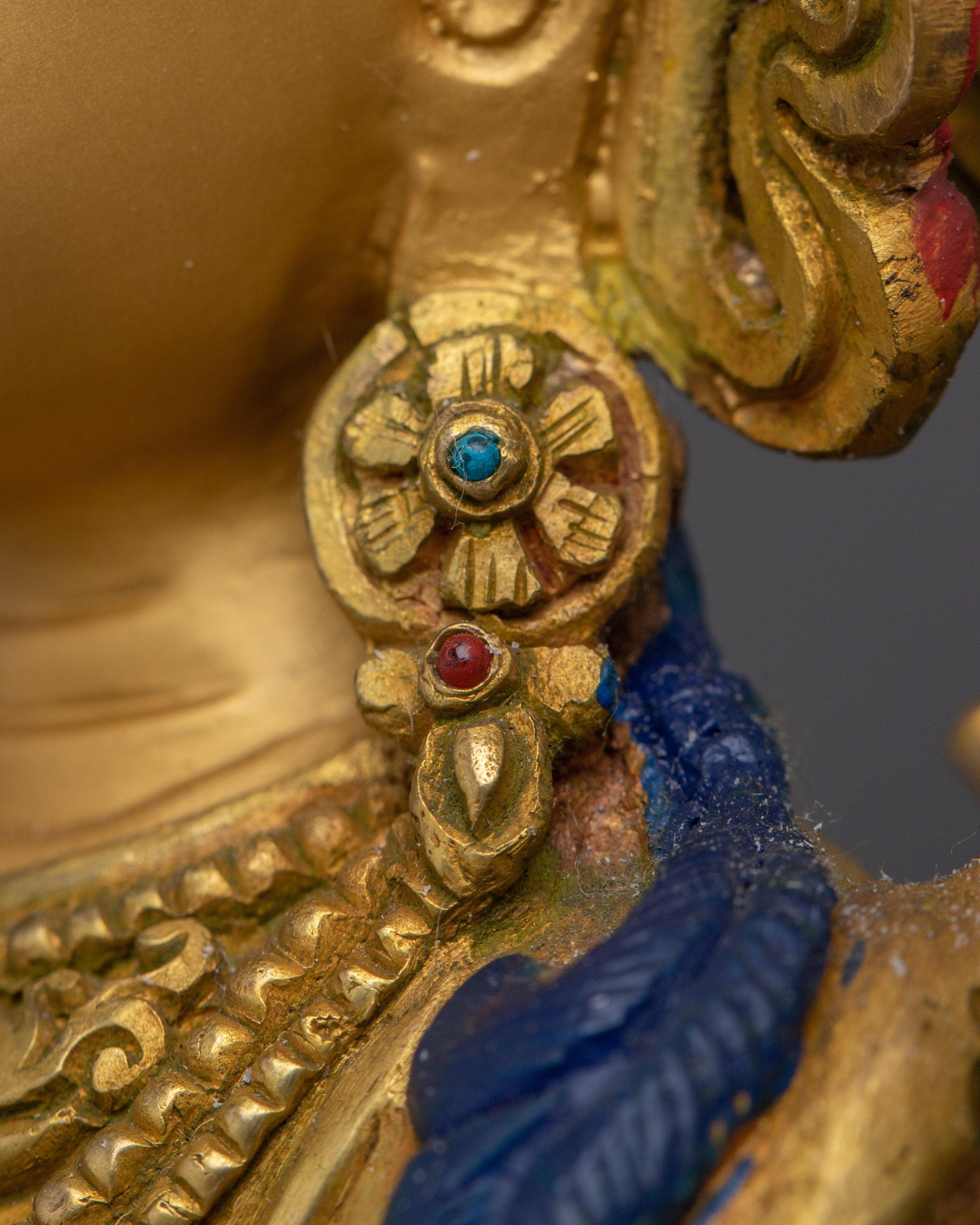 Chenrezig Statue with Gemstones for Compassion | Tibetan Buddhist Art
