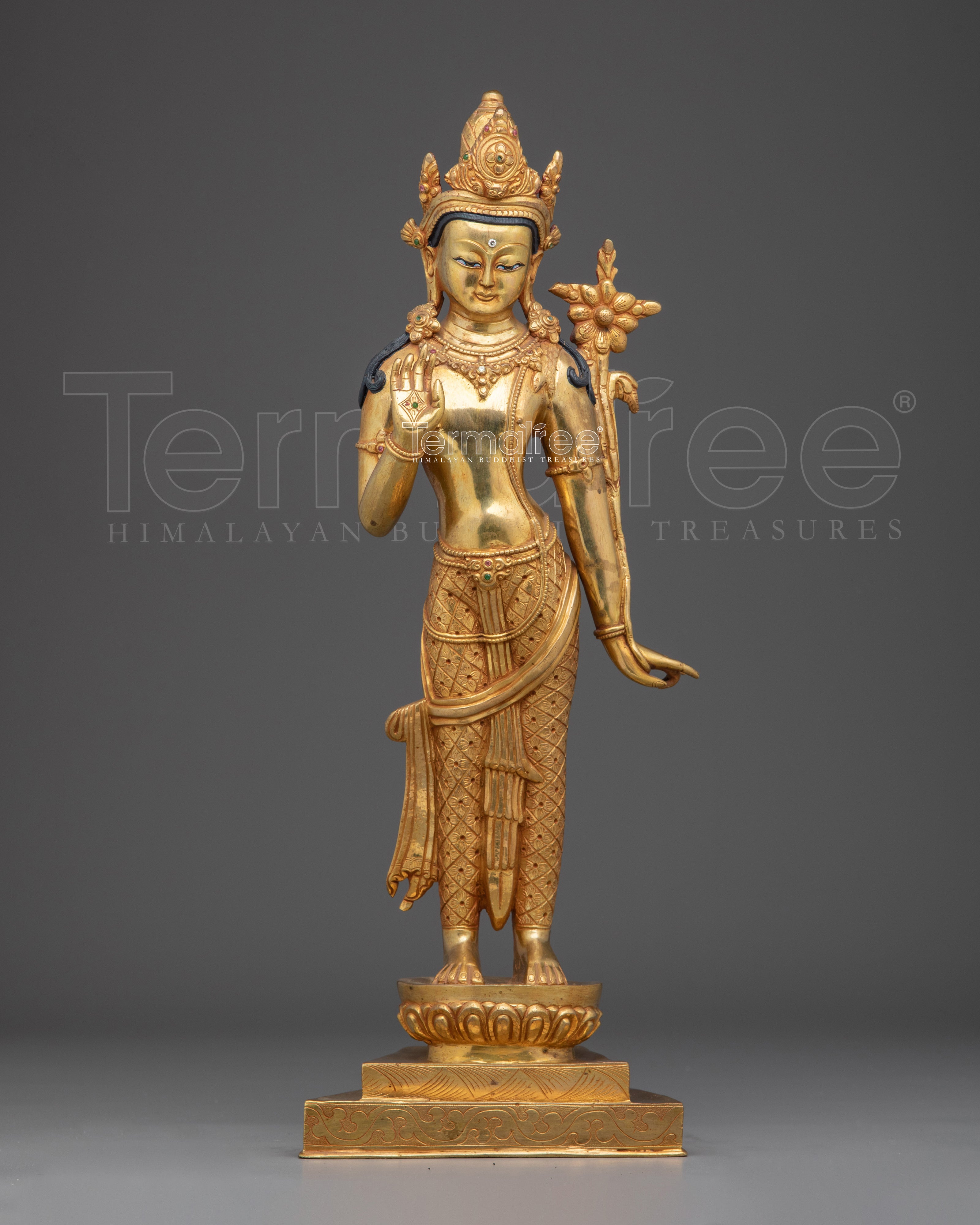 Himalayan Standing Chenrezig Statue | Avalokiteshvara Sculpture