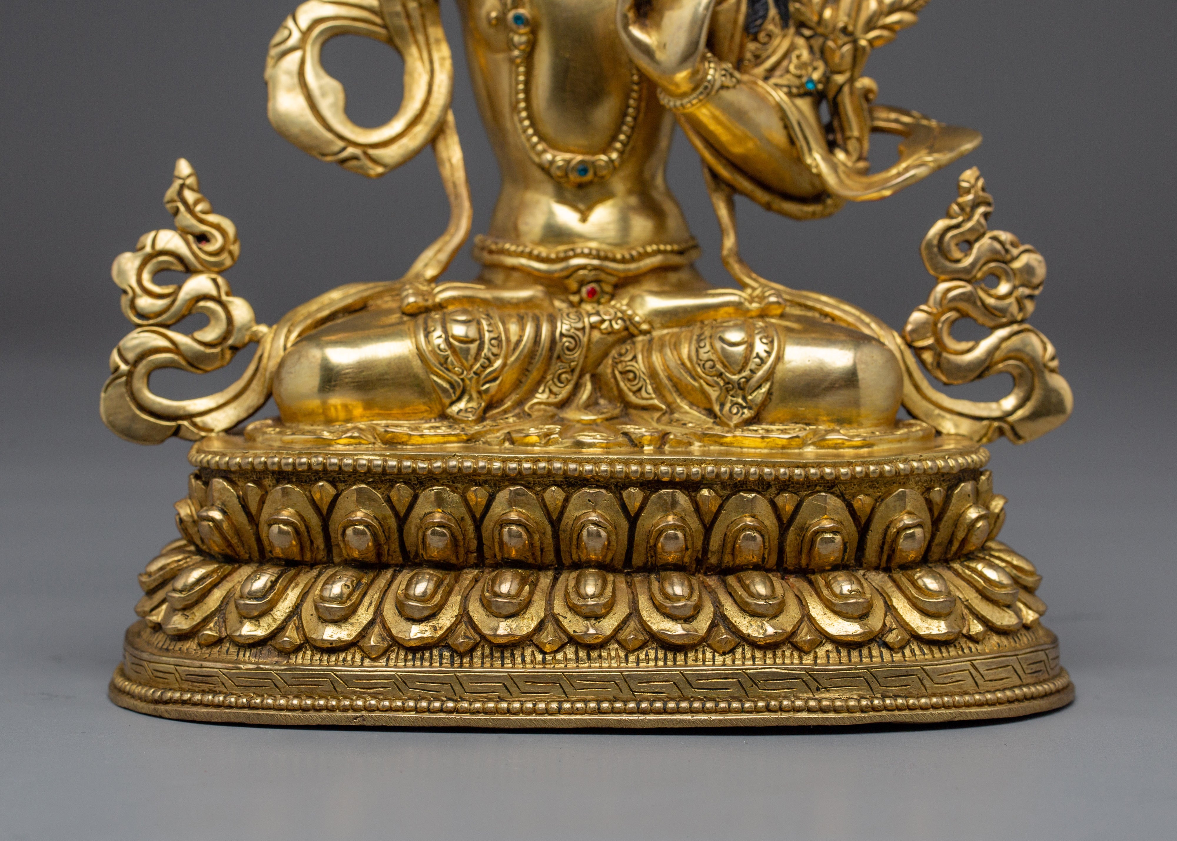 Bodhisattva Manjushri Handmade Statue | Buddhist Spiritual Decor