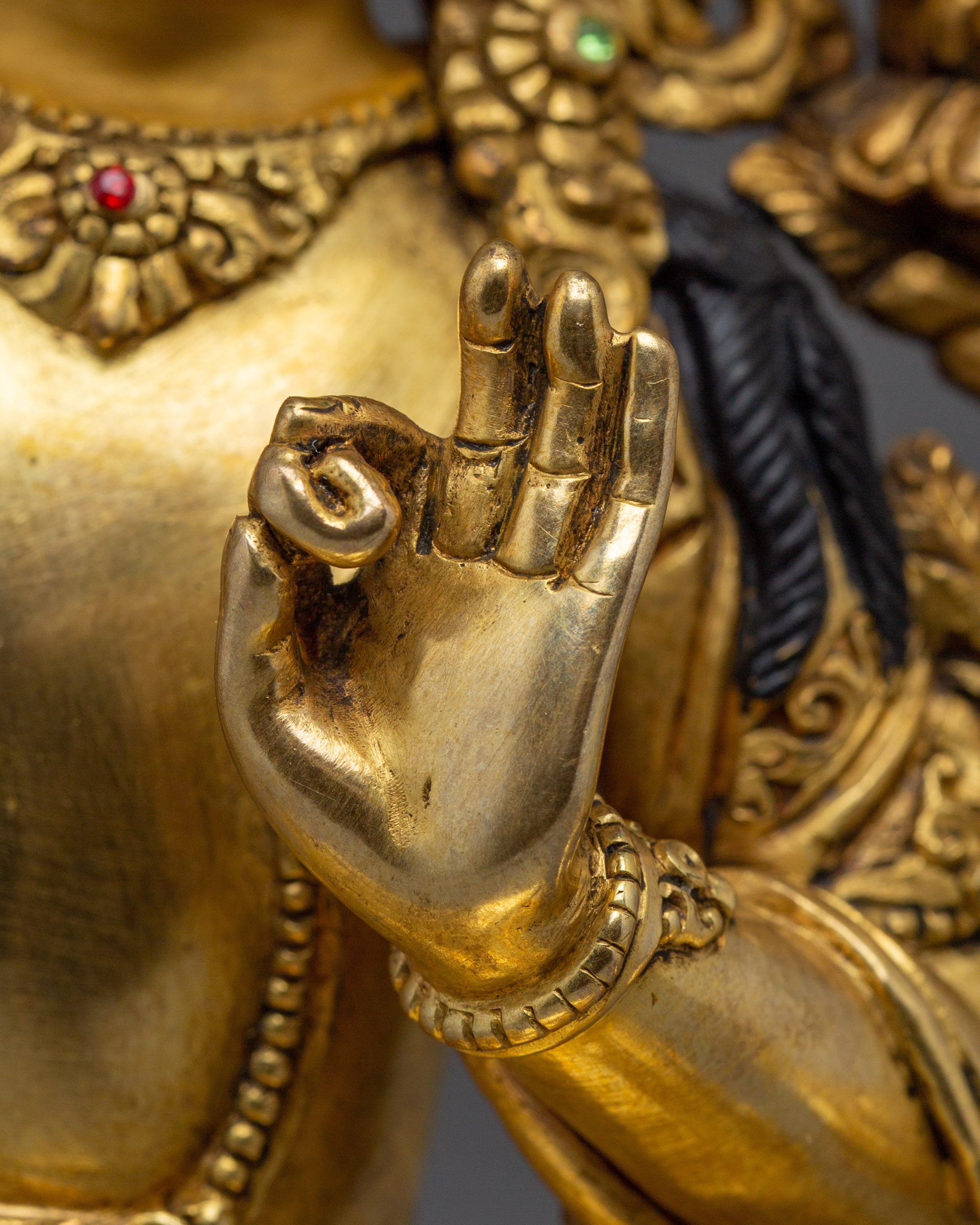 Bodhisattva Manjushri Handmade Statue | Buddhist Spiritual Decor