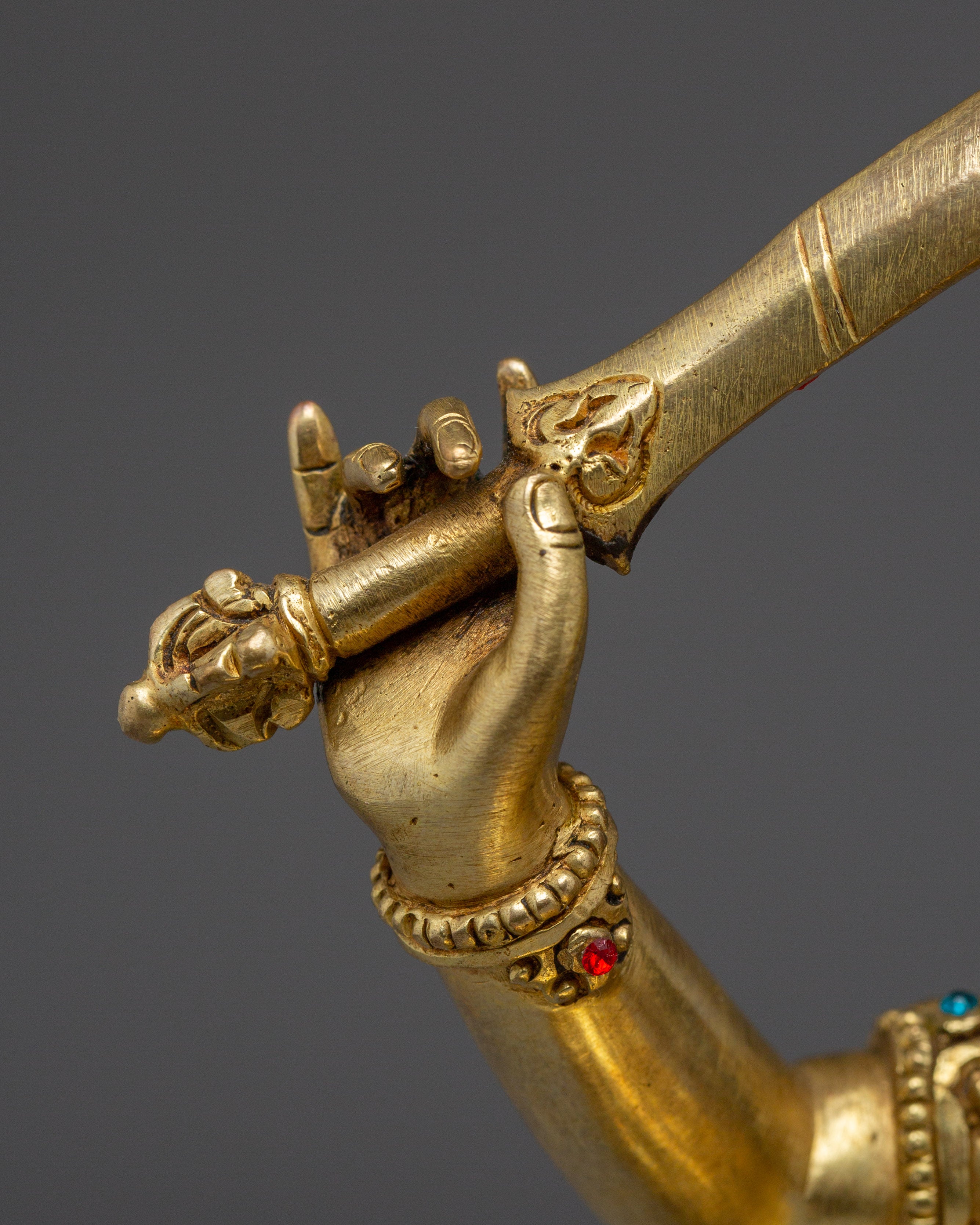 Bodhisattva Manjushri Handmade Statue | Buddhist Spiritual Decor