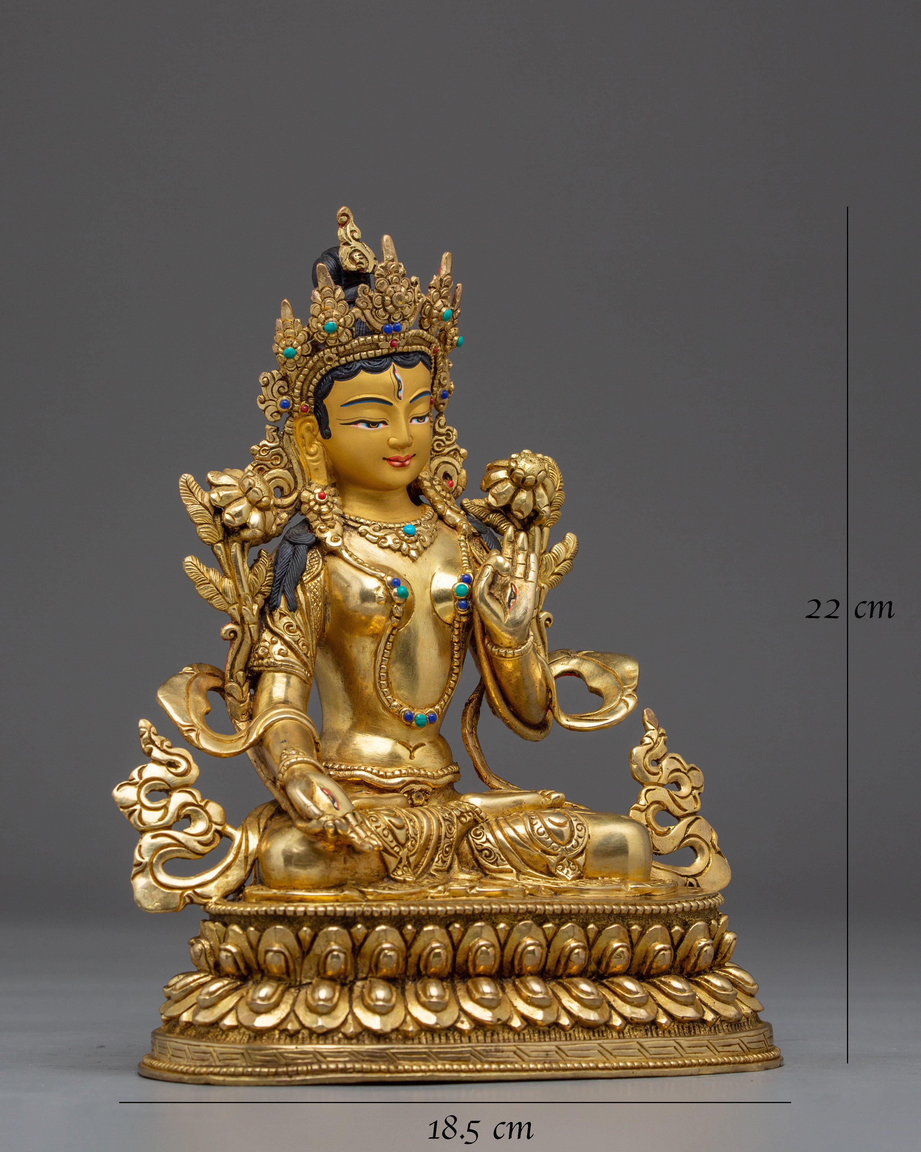Healing Deity White Tara Statue
