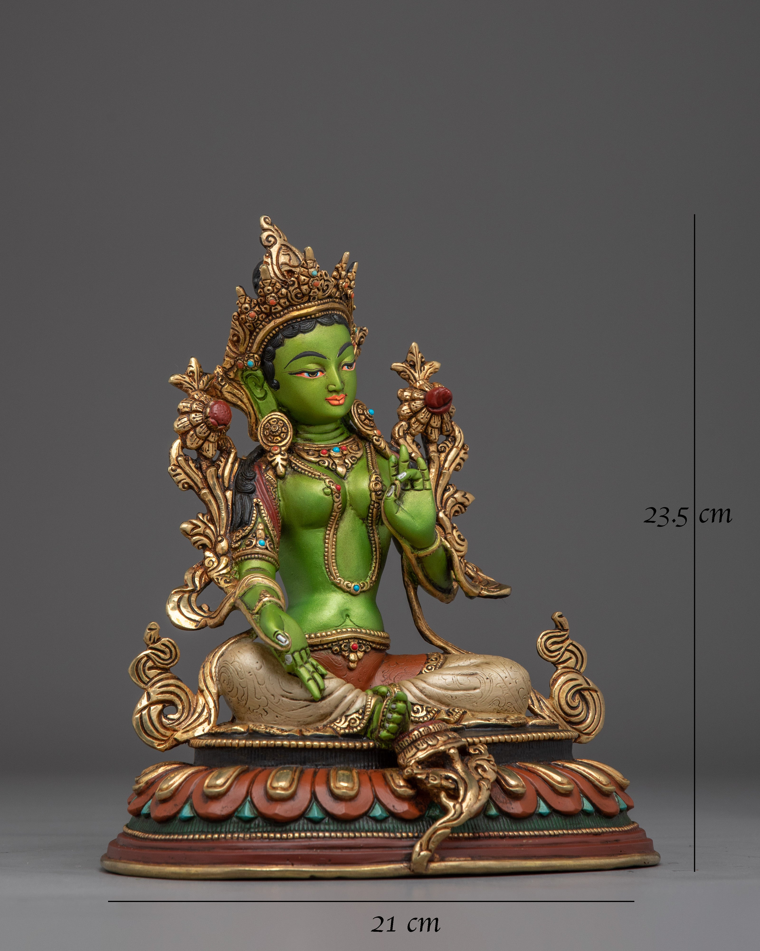 Compassionate Divine Bodhisattva Green Tara Statue | Shyama Tara - Mother of Liberation