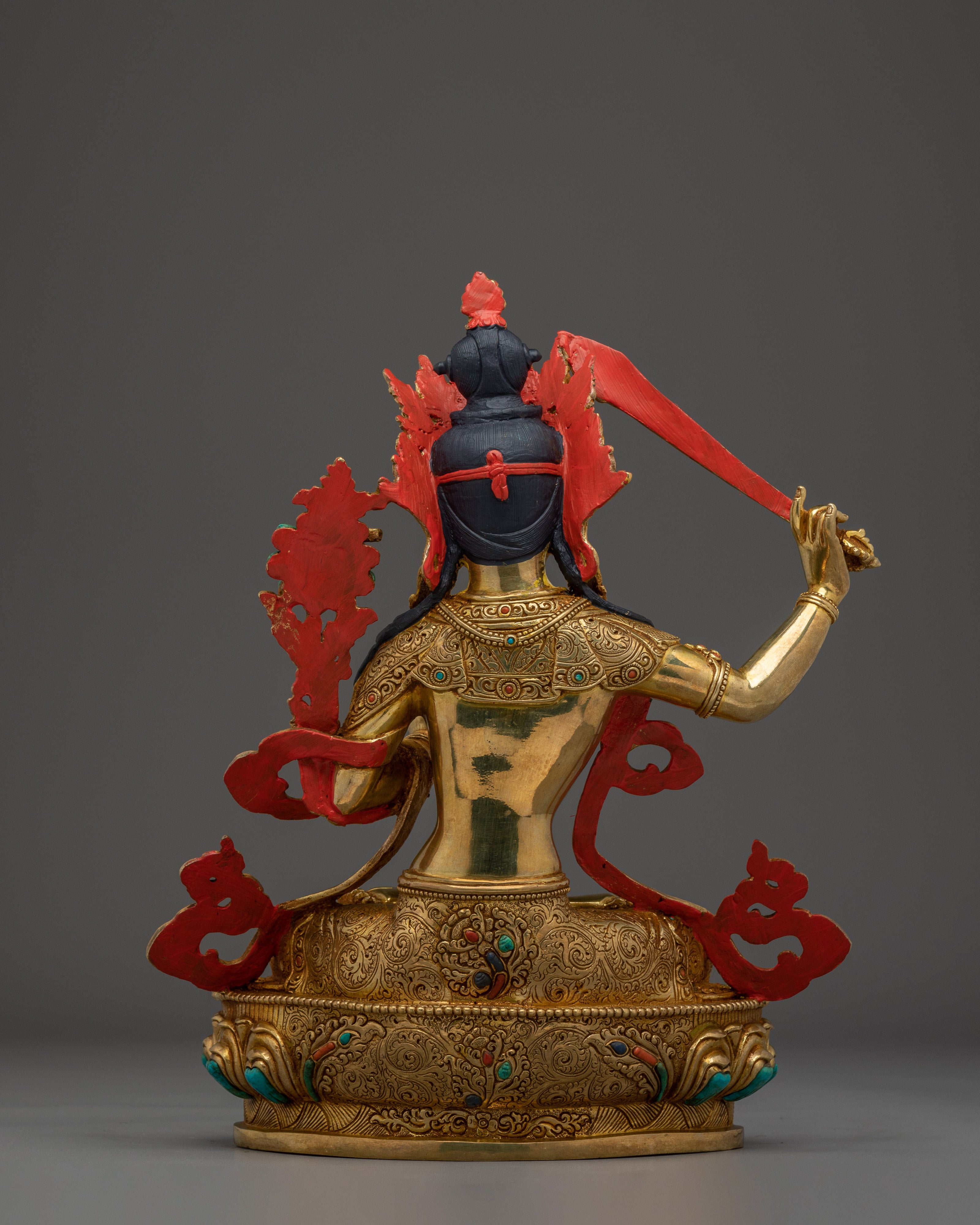 Bodhisattva Manjushri with Flaming Sword Statue for Spirituality