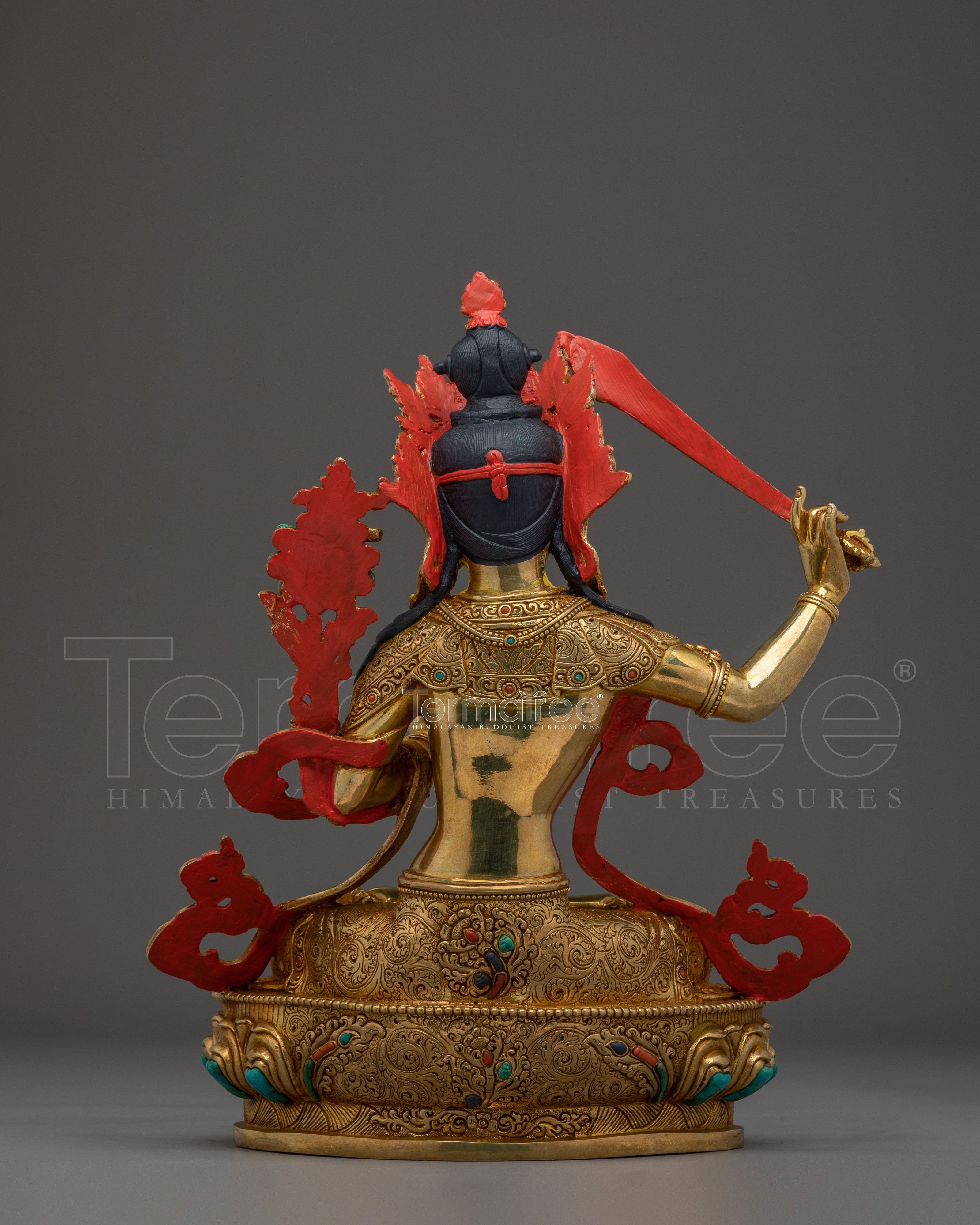 Bodhisattva Manjushri with Flaming Sword Statue for Spirituality