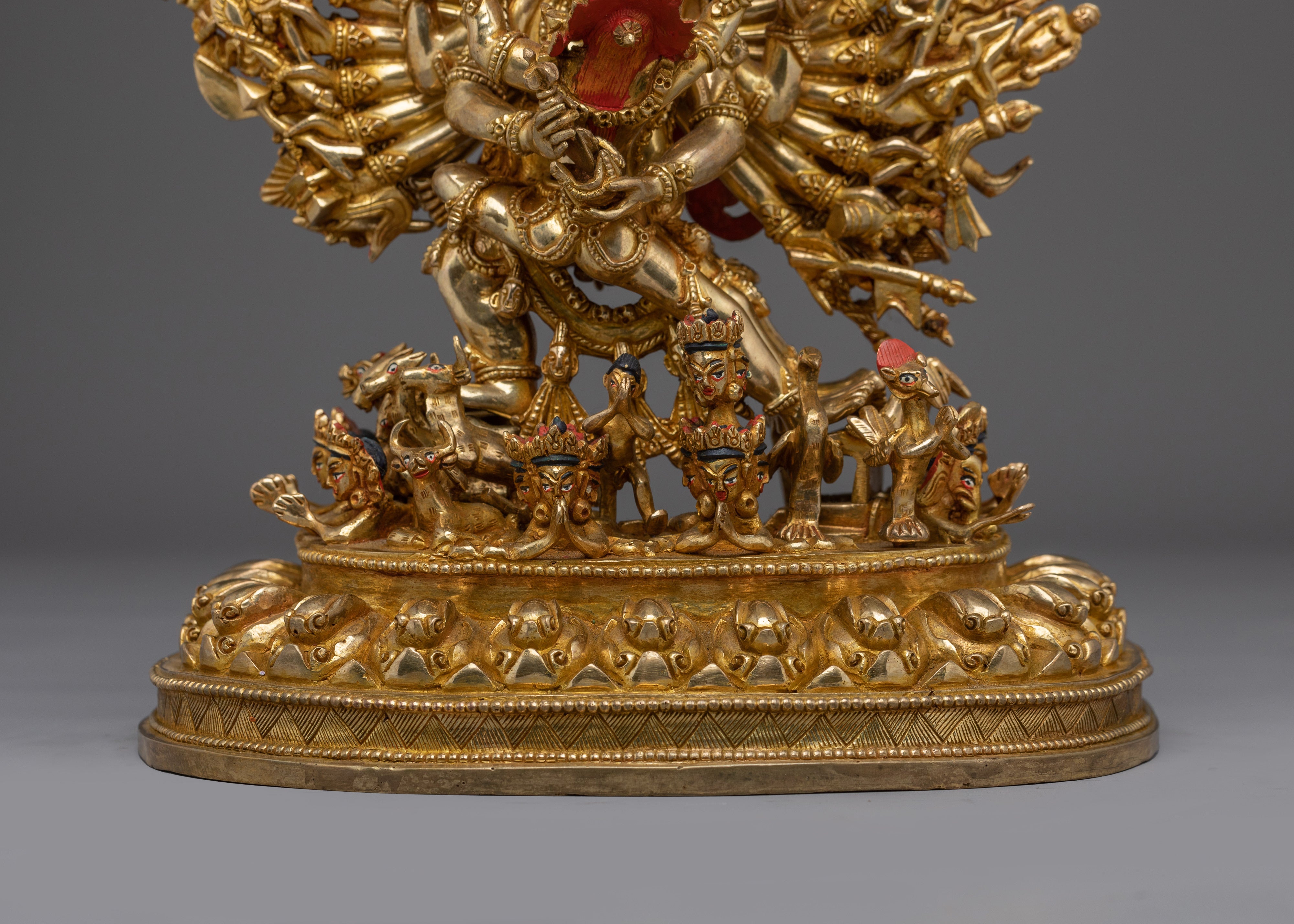 Wrathful Wisdom Deity Yamantaka | Handmade Himalayan Statue