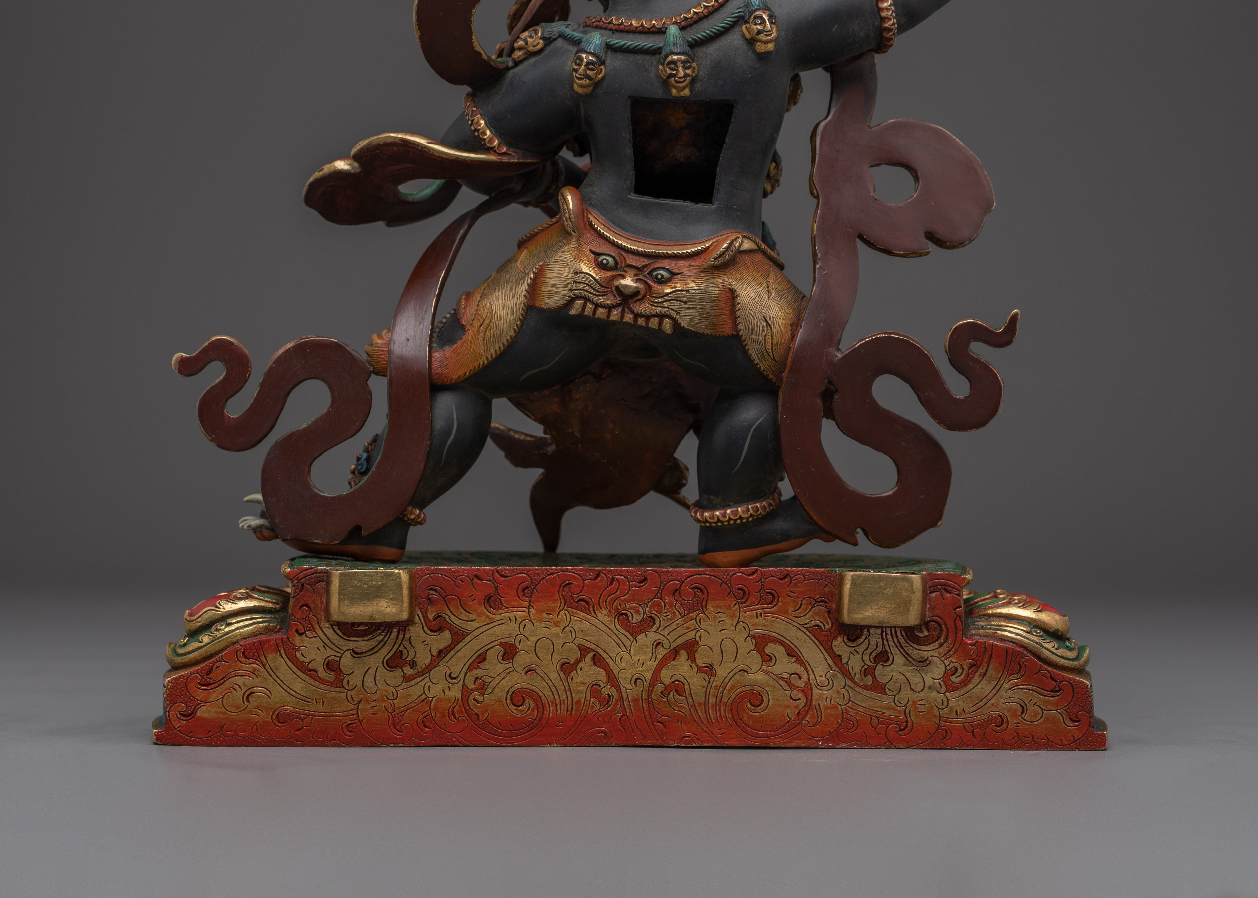 Tibetan Black Manjushri Sculpture | Sacred Buddhist Art