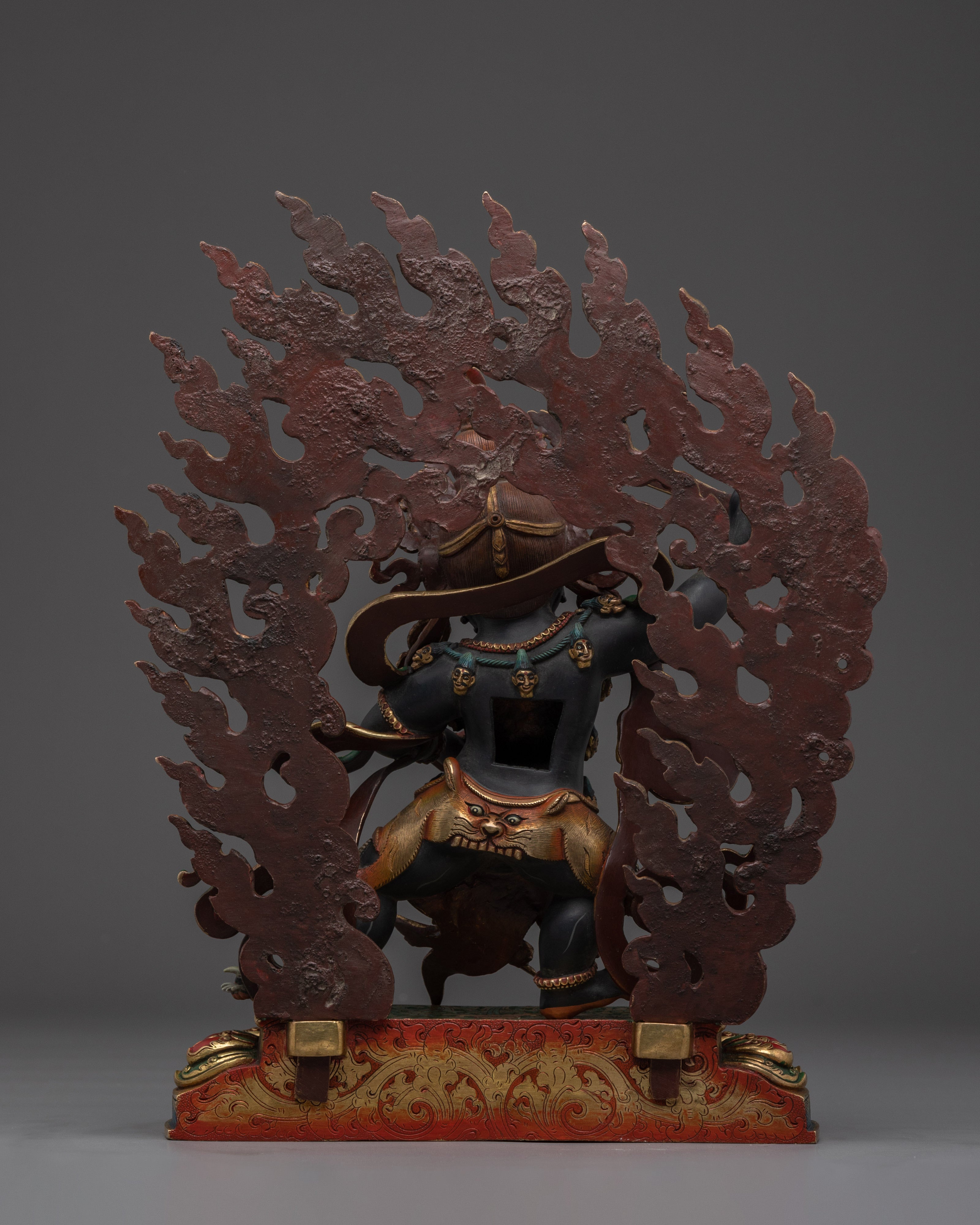 Tibetan Black Manjushri Sculpture | Sacred Buddhist Art