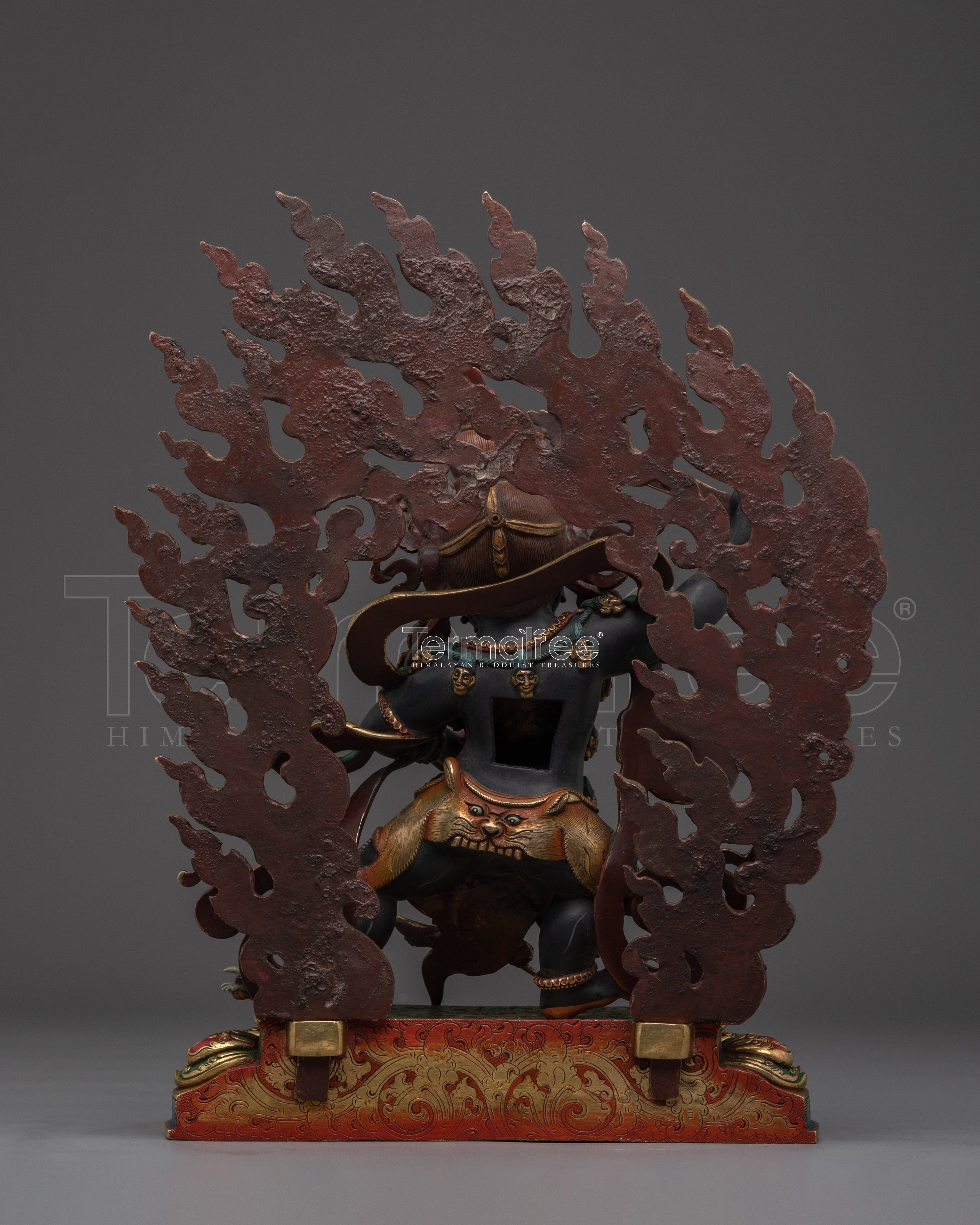 Tibetan Black Manjushri Sculpture | Sacred Buddhist Art