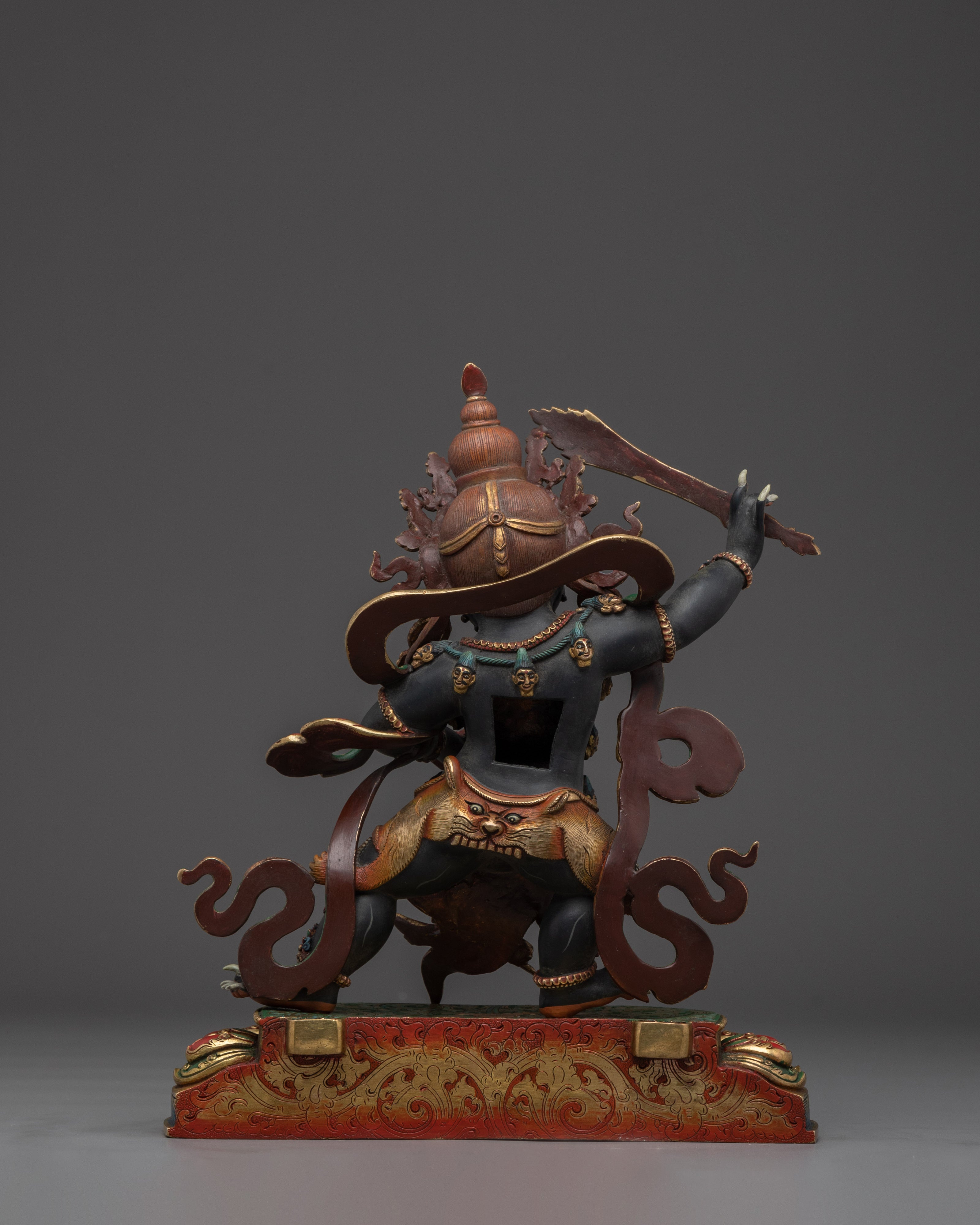 Tibetan Black Manjushri Sculpture | Sacred Buddhist Art