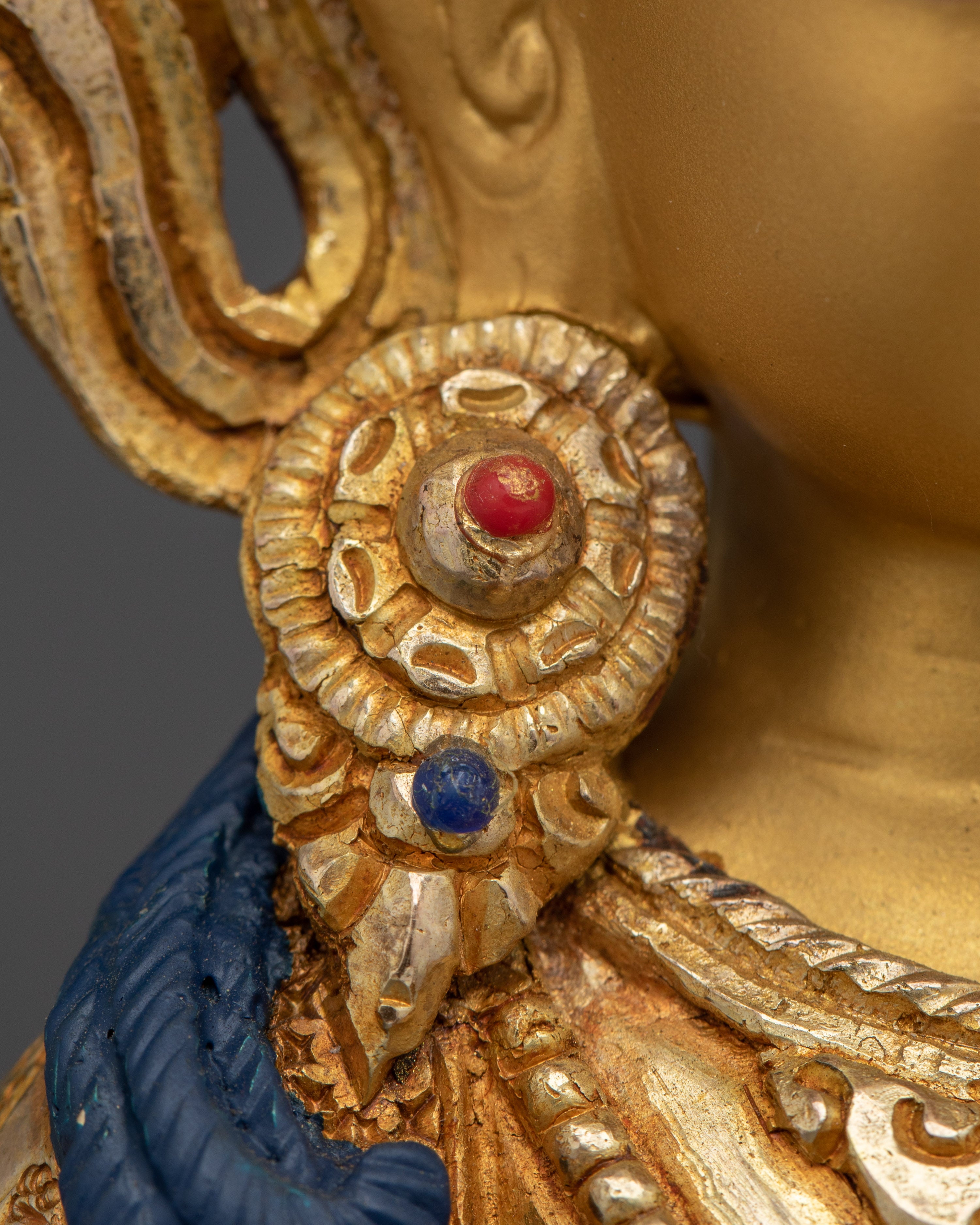 Amitayus Buddha Copper and Gemstone Statue | Spiritual Significance & Timeless Beauty