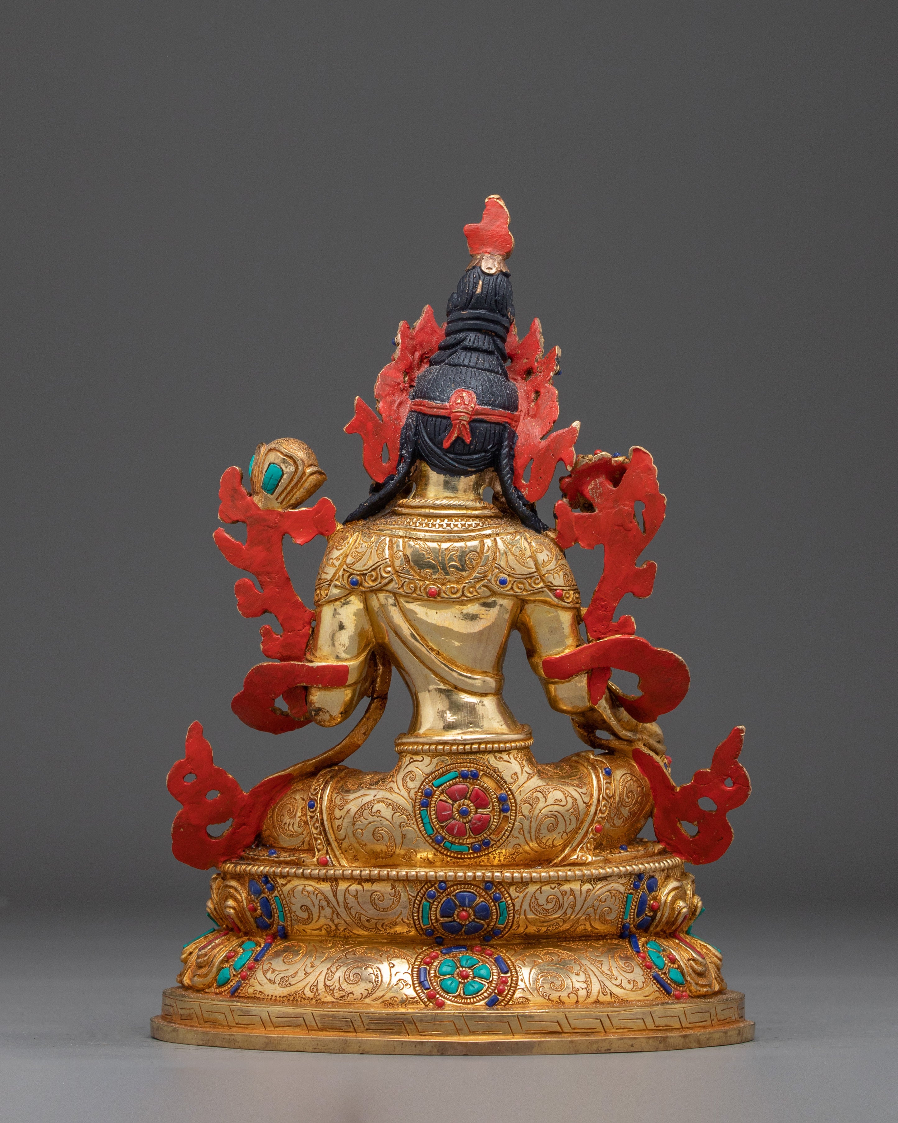 Green Tara Buddha Gemstones Statue | Perfect for Meditation and Spiritual Practice
