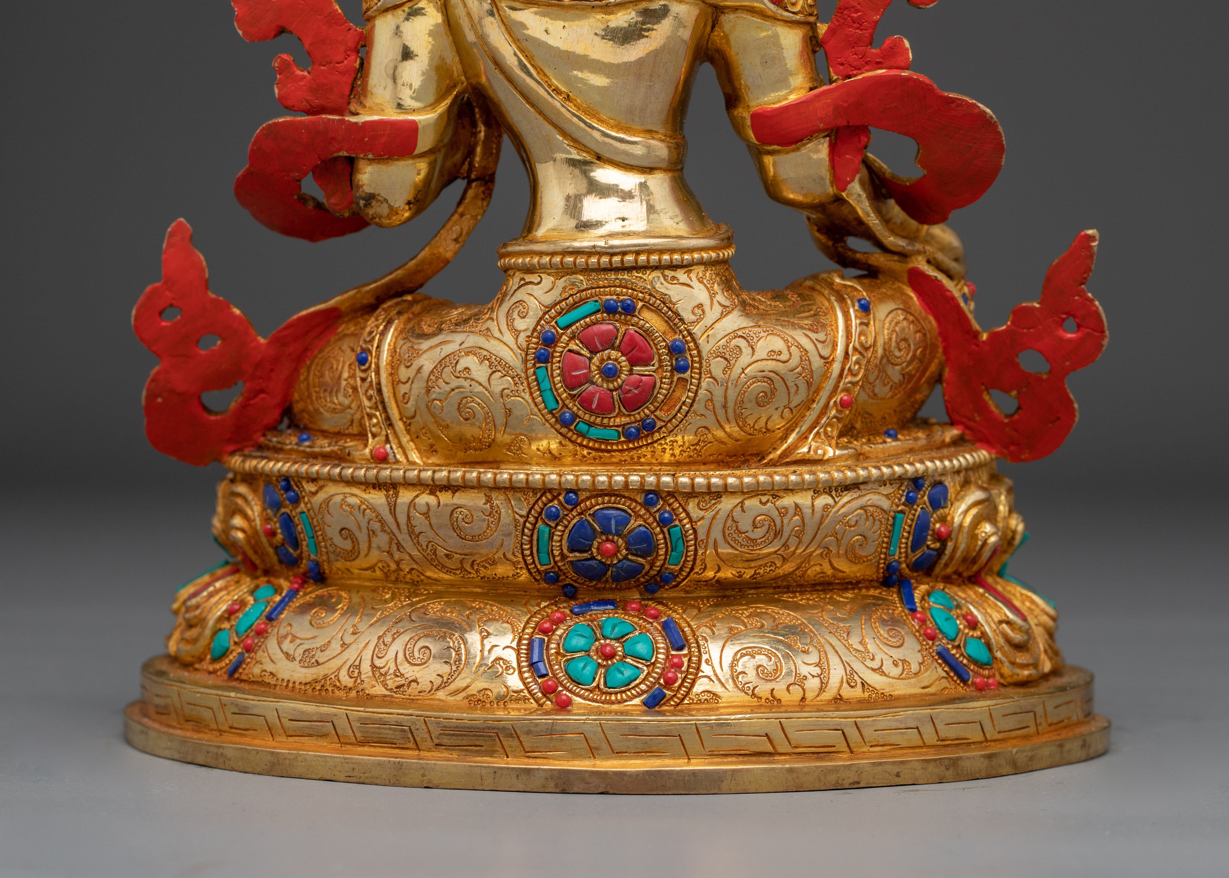 Green Tara Buddha Gemstones Statue | Perfect for Meditation and Spiritual Practice