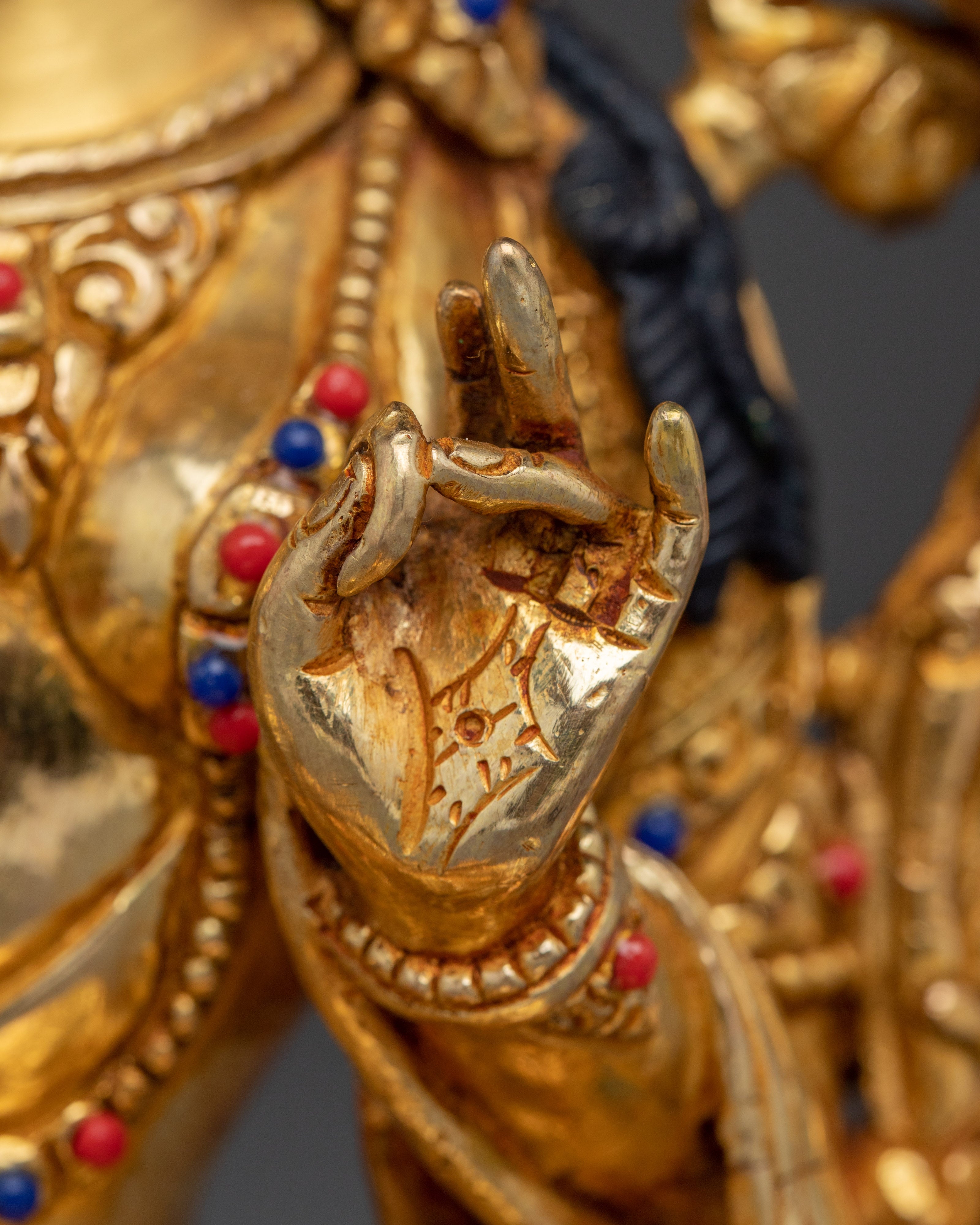 Green Tara Buddha Gemstones Statue | Perfect for Meditation and Spiritual Practice