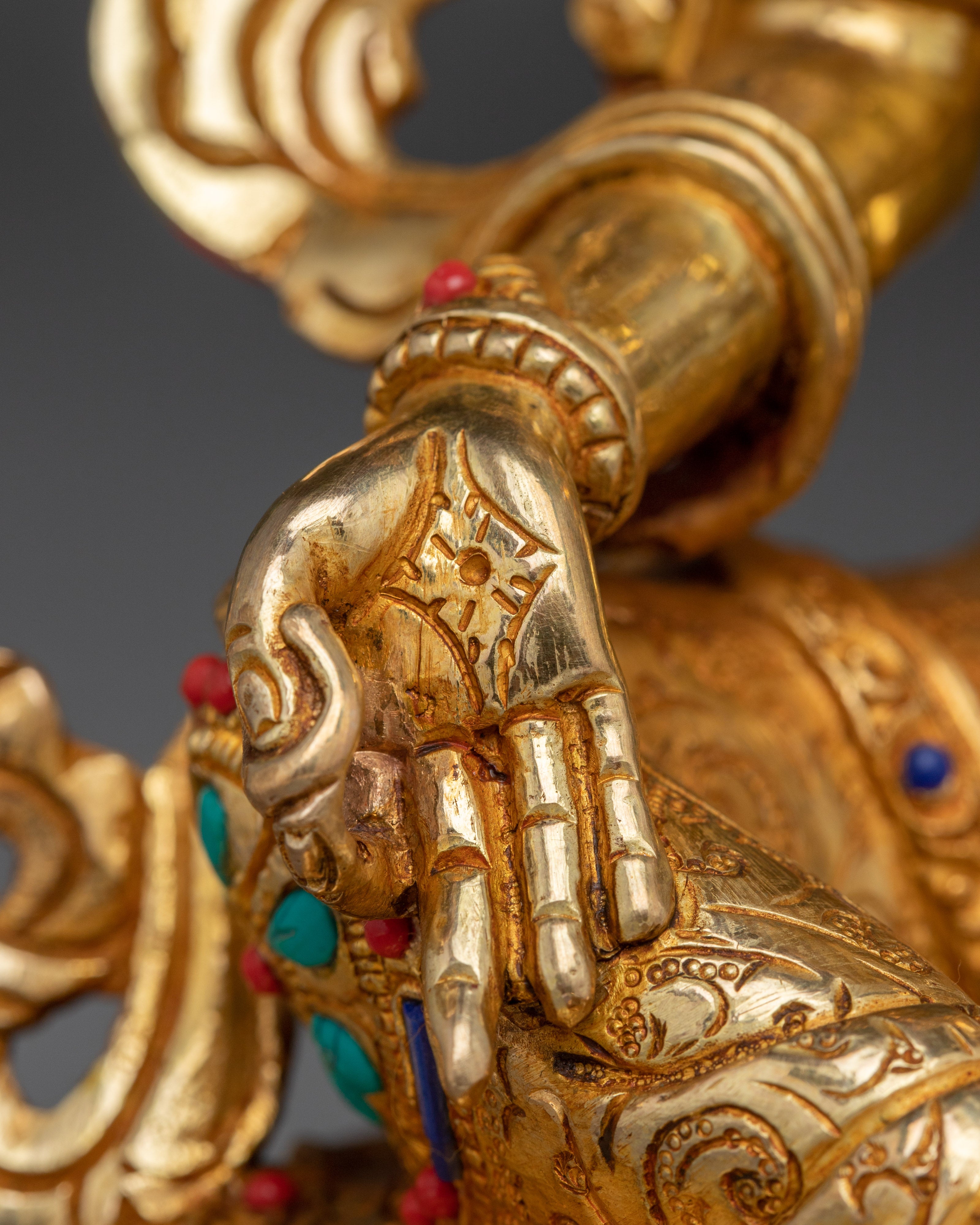 Green Tara Buddha Gemstones Statue | Perfect for Meditation and Spiritual Practice