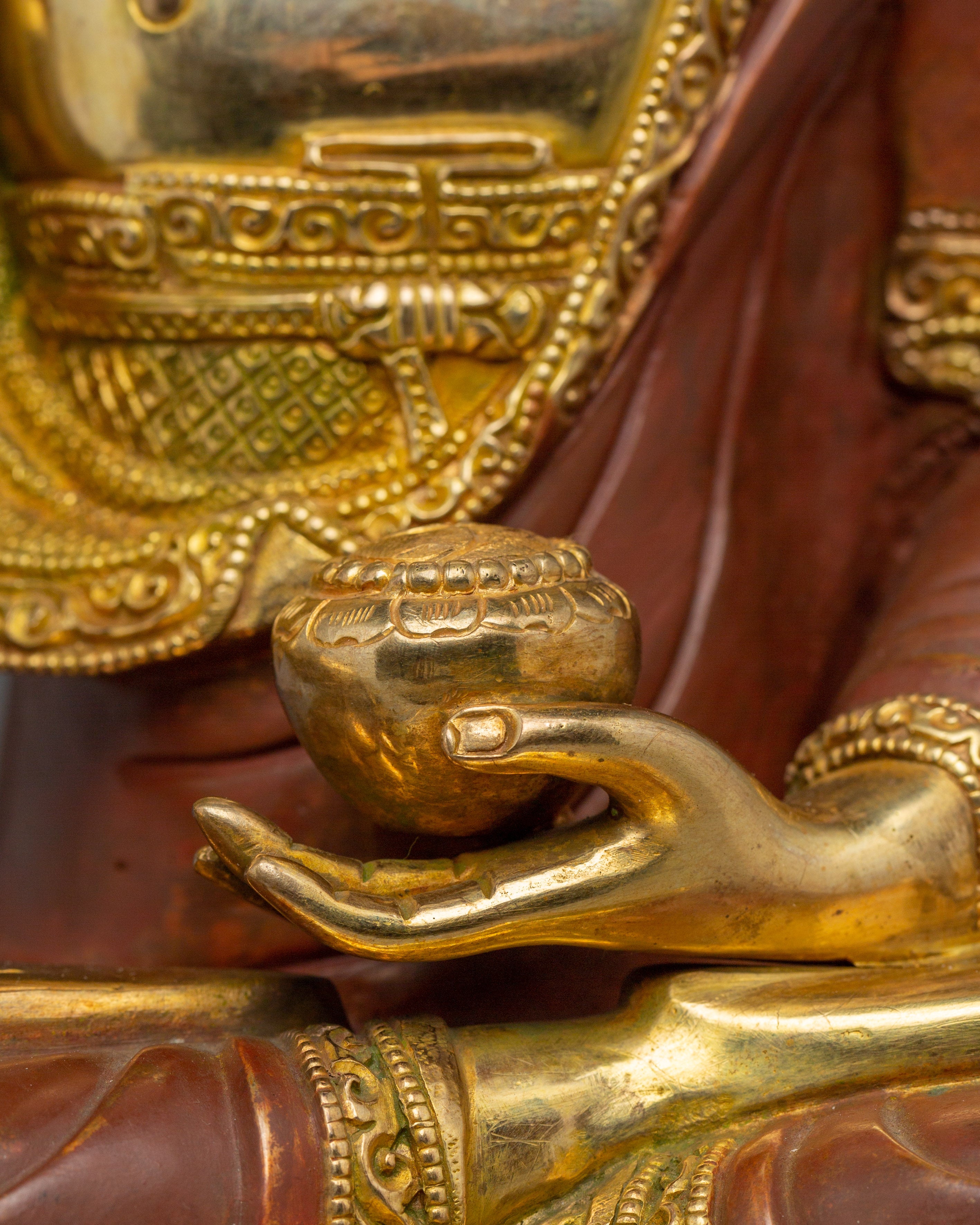 Handcrafted Shakyamuni Buddha Gold Gilded Statue | Spiritual Meditation & Altar Decor