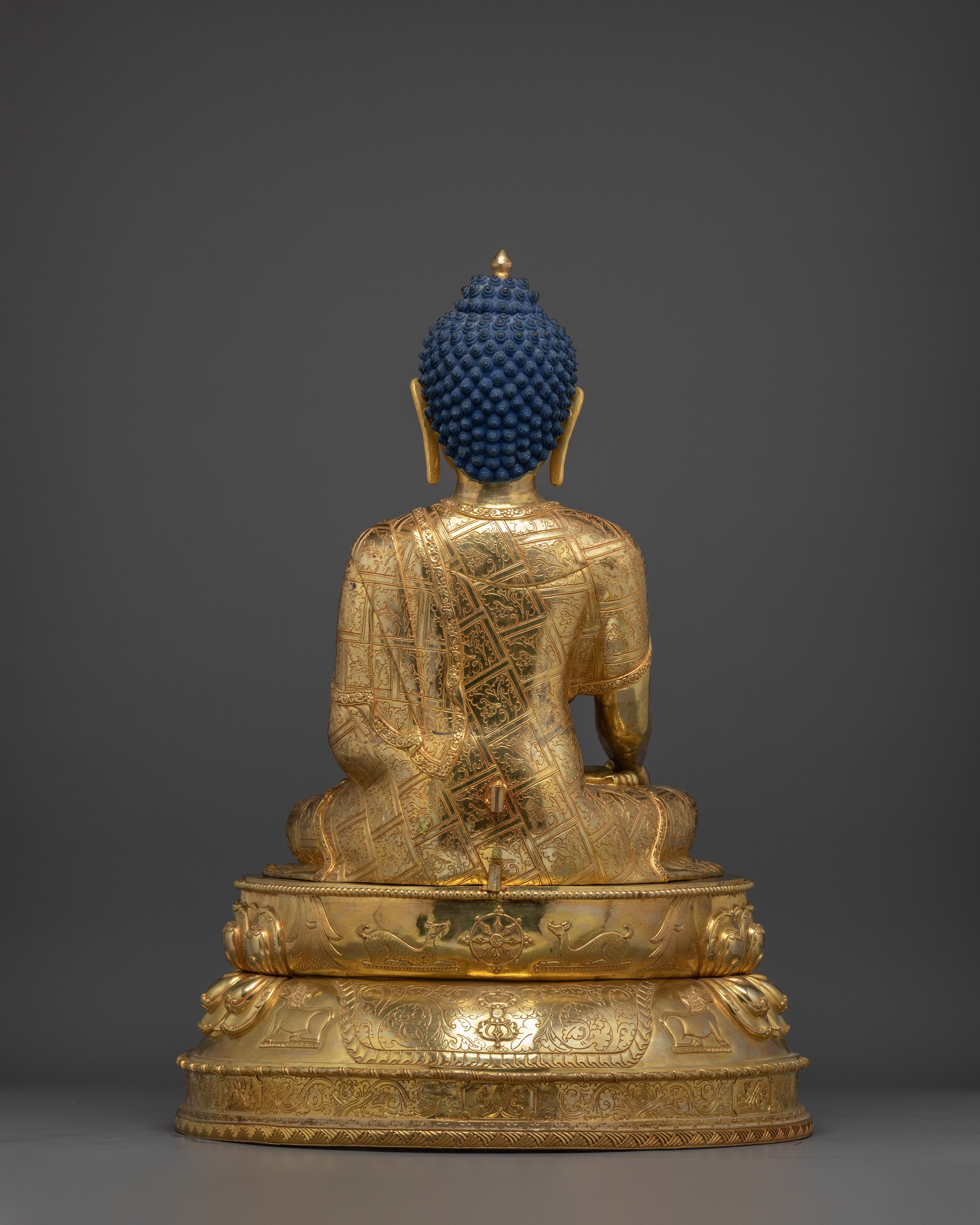 Radiant Shakyamuni Buddha with Halo Statue for Spirituality