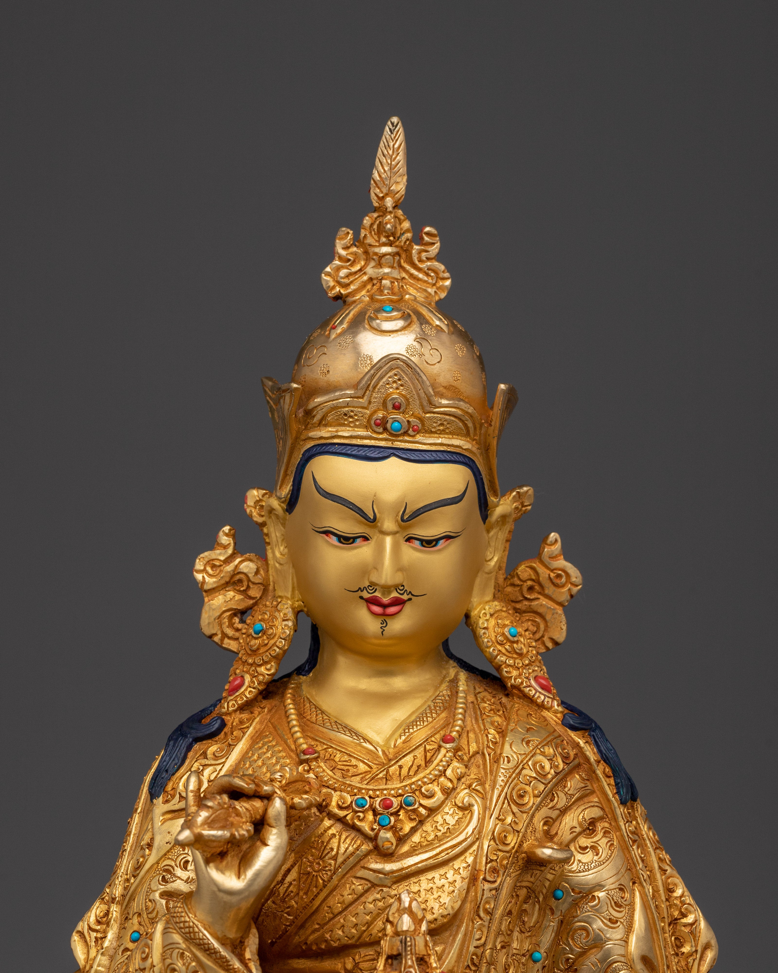 Guru Rinpoche With Yeshe Tsogyal and Mandarva