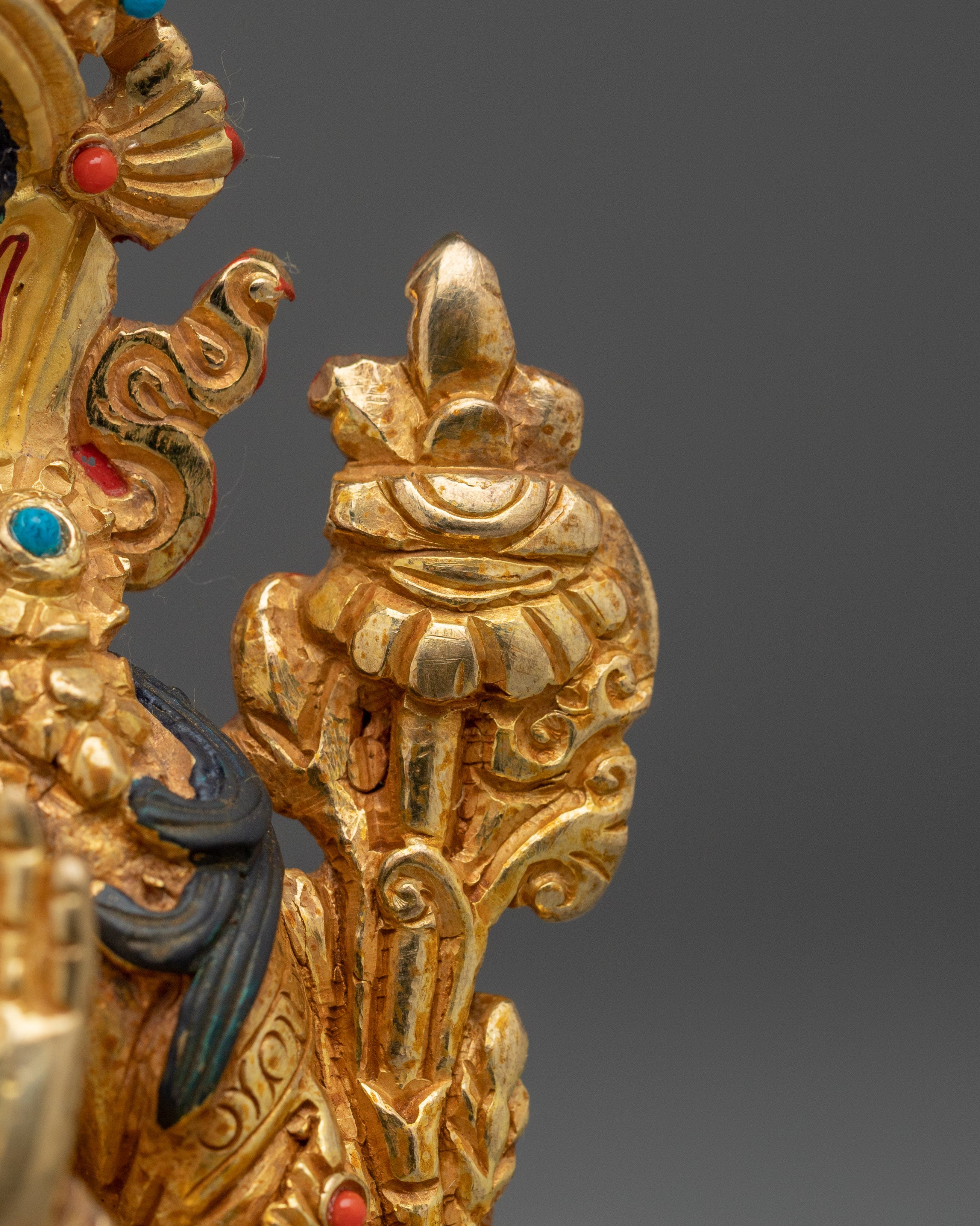 Golden Handmade Statue of Manjushri | Wisdom Bodhisattva