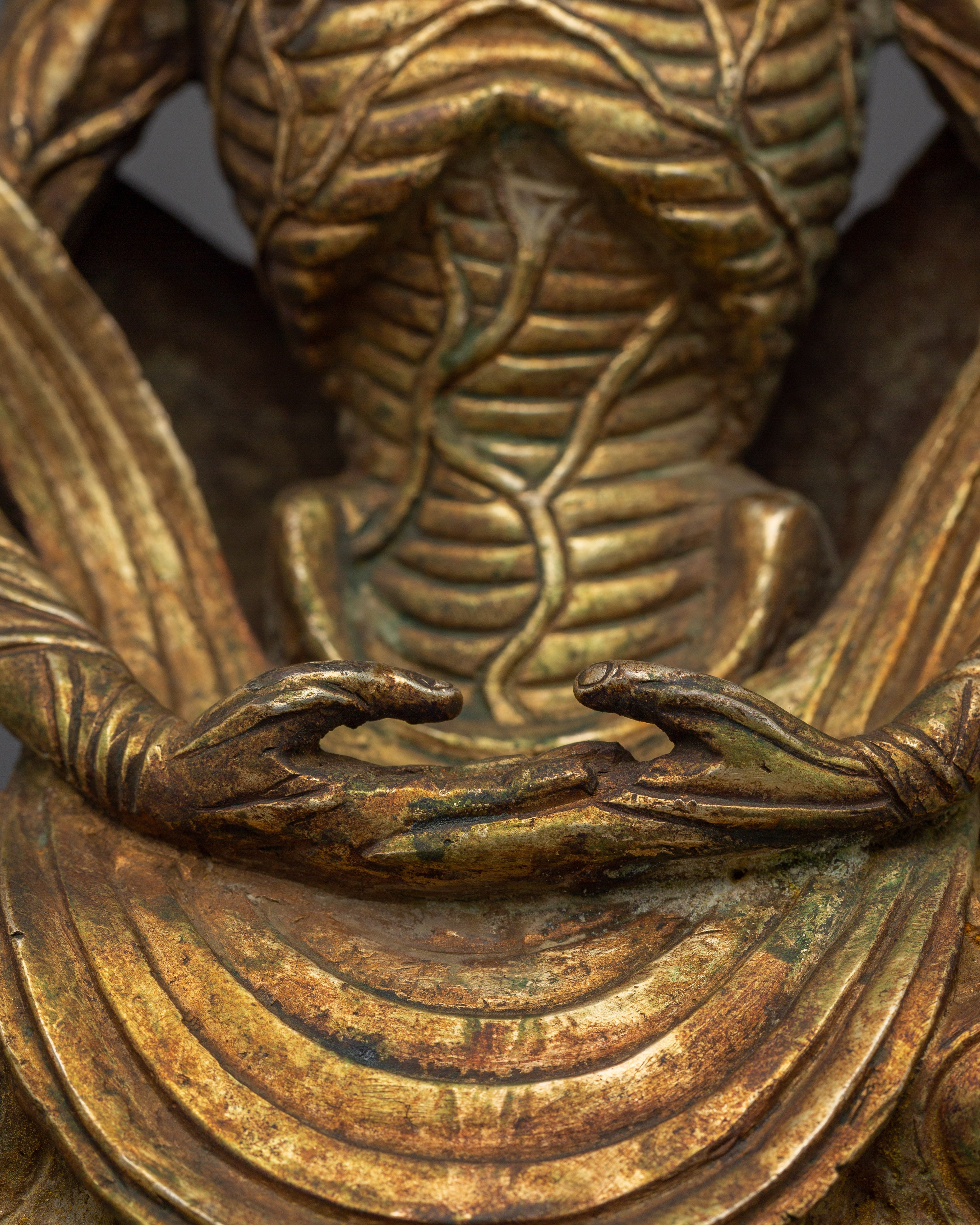 Fasting Buddha Copper Statue | Enlightenment and Deep Spiritual Practice