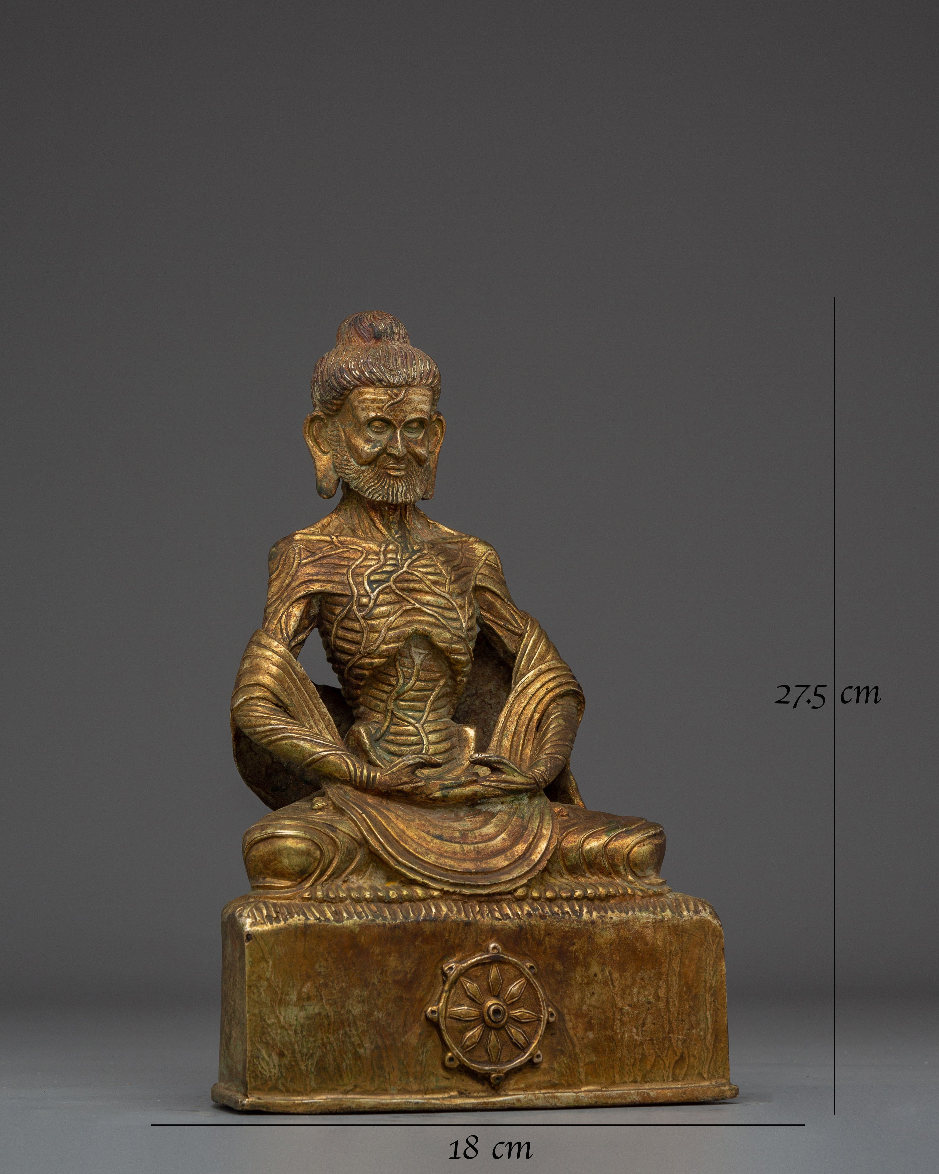 Fasting Buddha Copper Statue