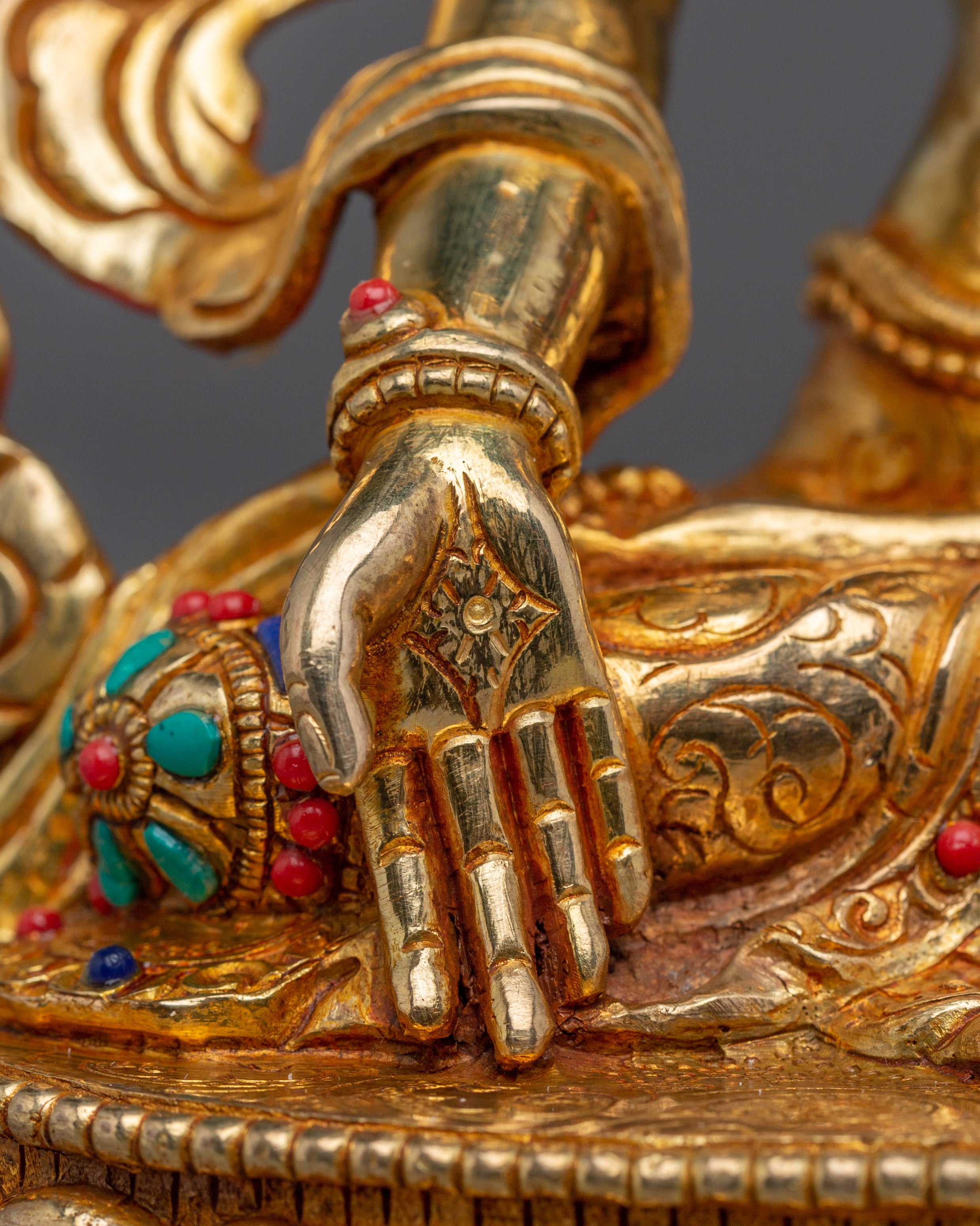 Statue of Manjushri Set | Five Copper Wisdom Deities for Buddhist Shrine