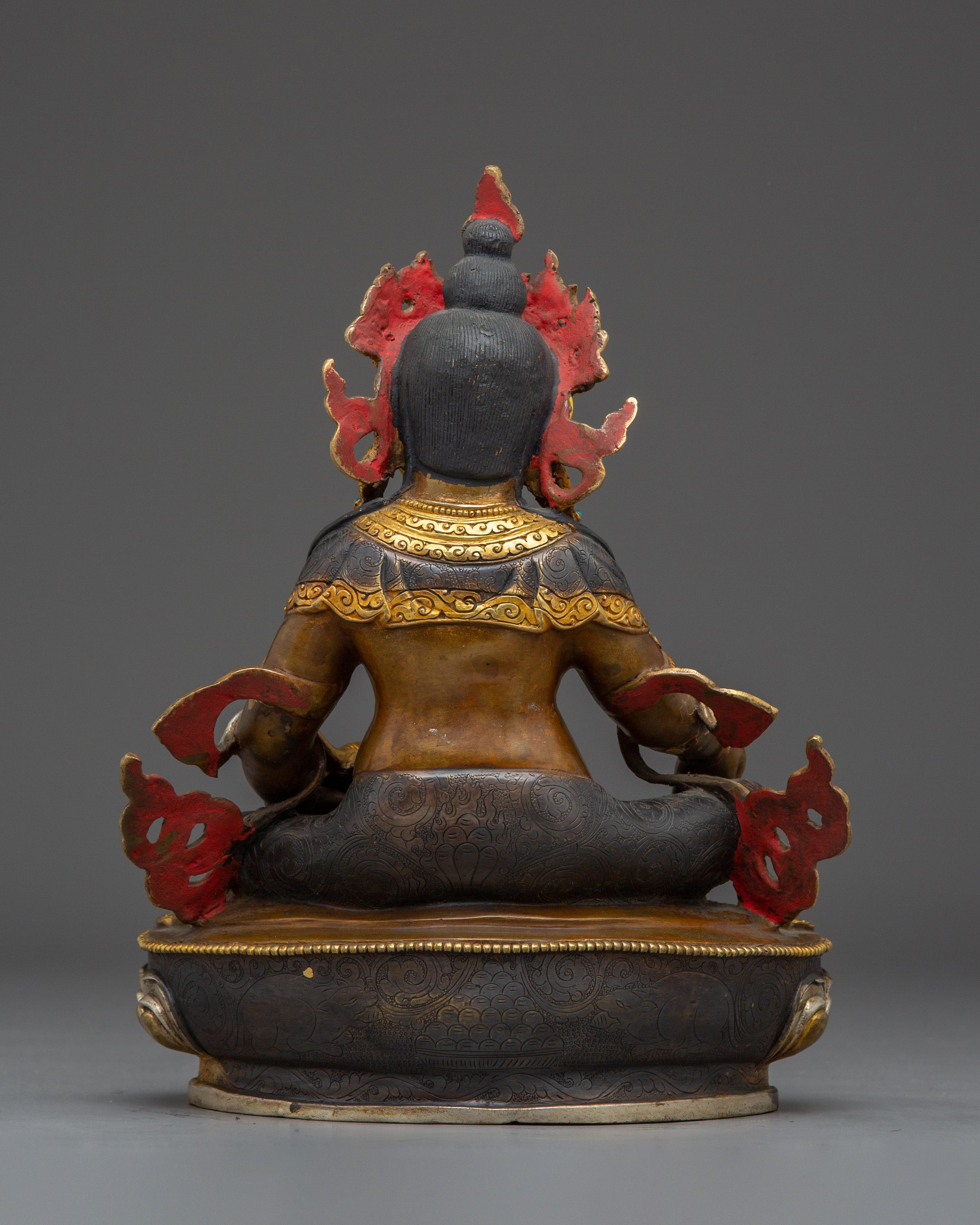 24K Gold Dzambhala Copper Statue | Meditation and Sacred Decor