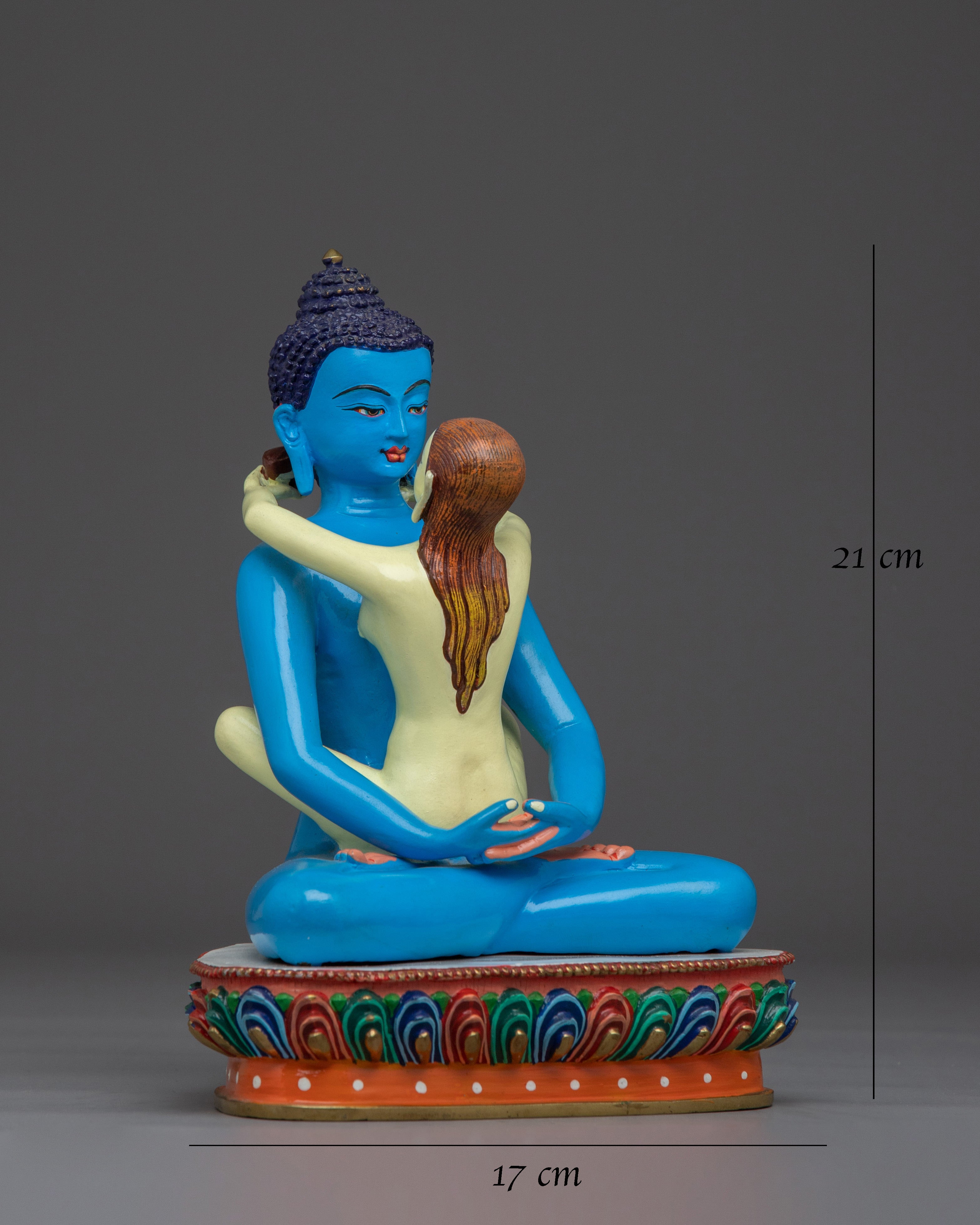  Copper Samantabhadra Statue with Acrylic