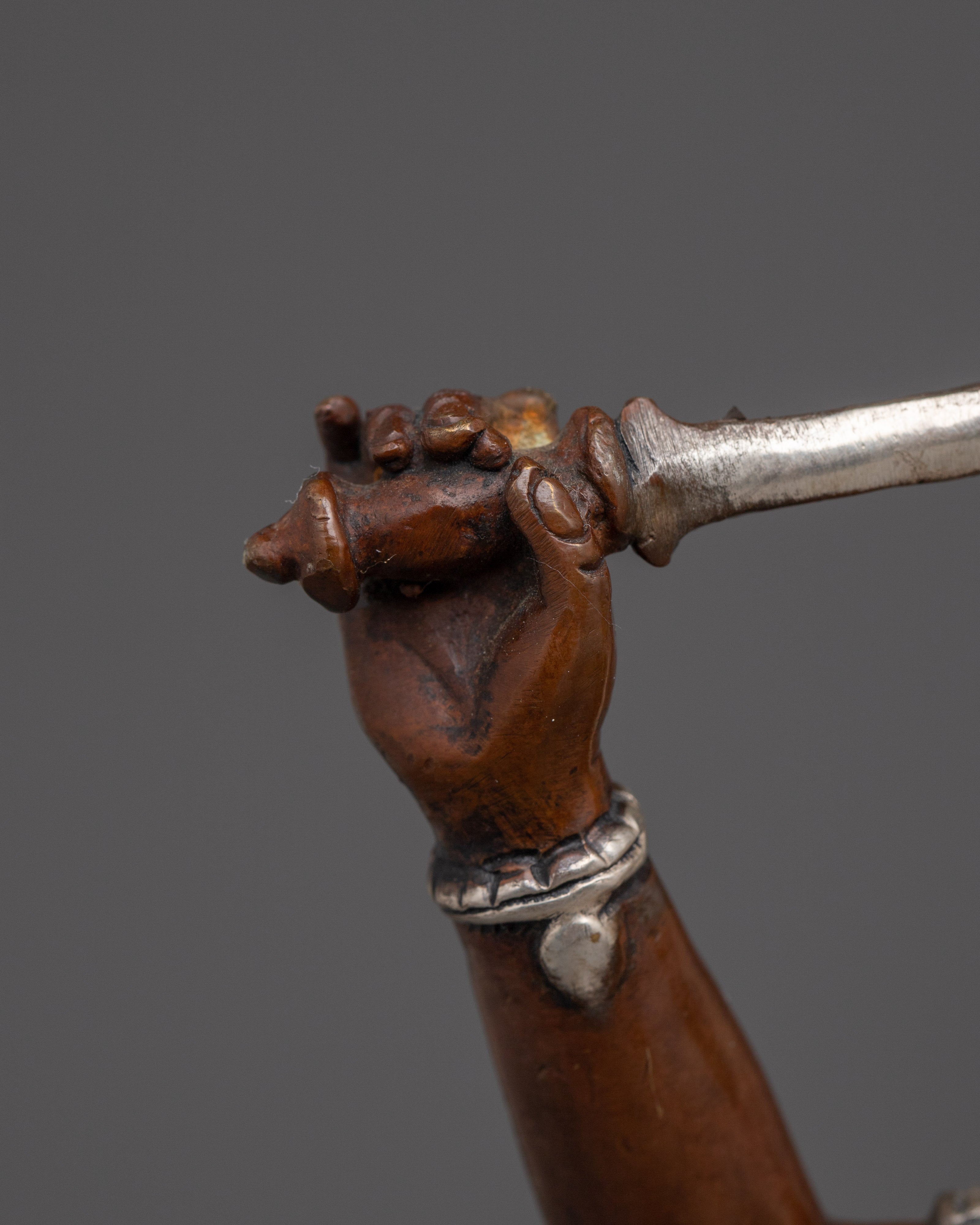 Manjushri Copper Statue with Silver & Gold | Symbol of Enlightenment, Sacred Knowledge