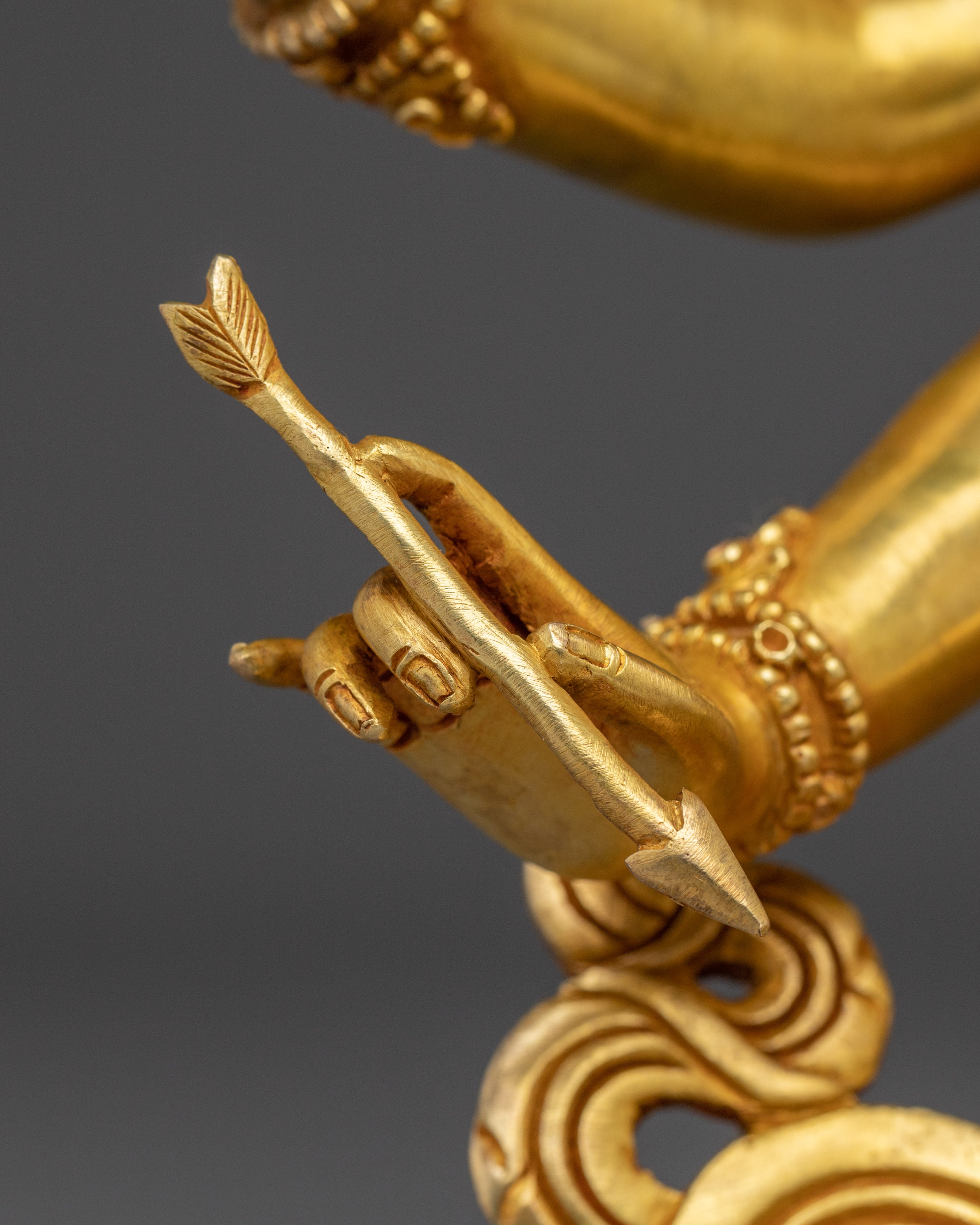 Golden Statue of Maha Manjushri | Bodhisattva of Wisdom