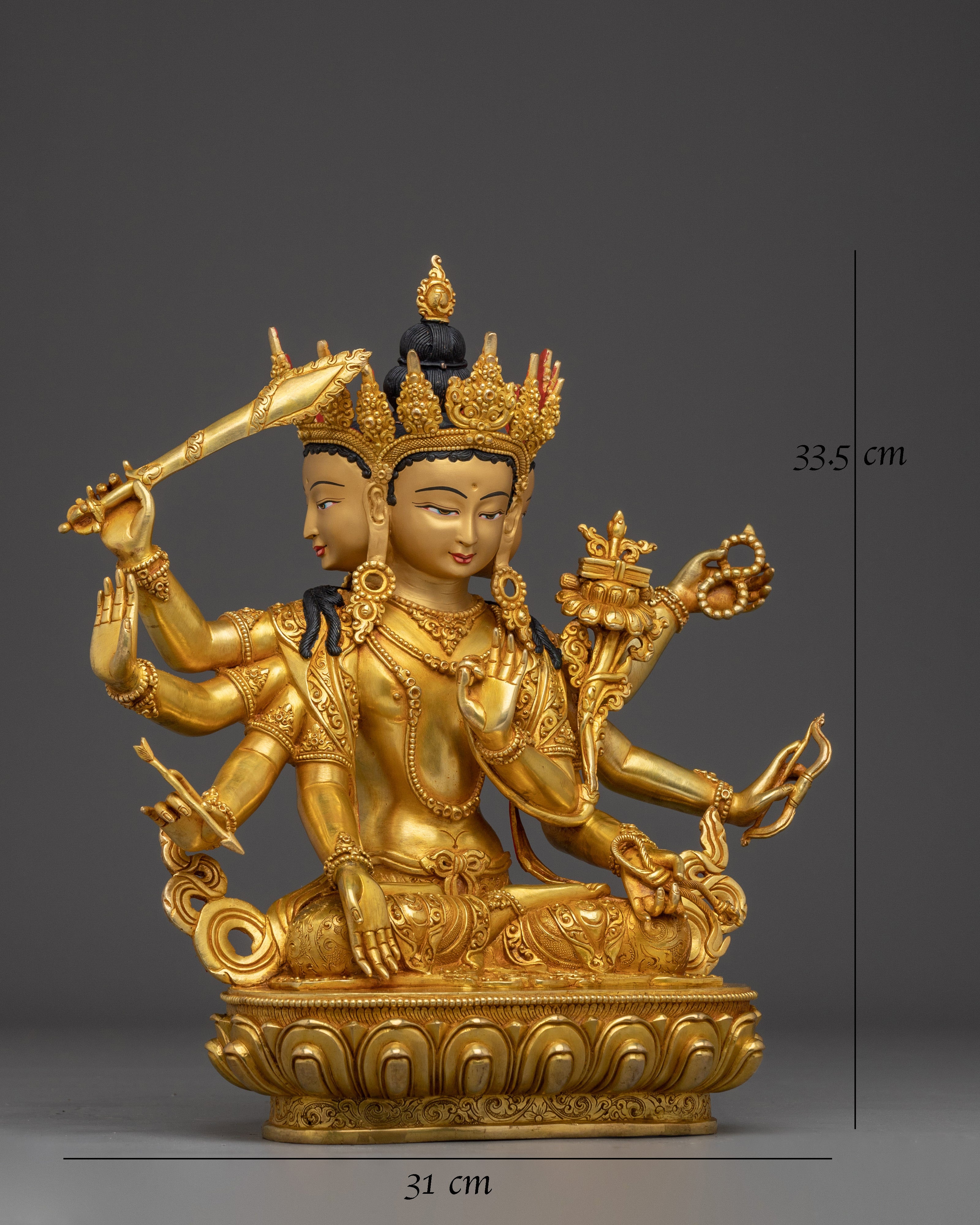 Golden Statue of Maha Manjushri 