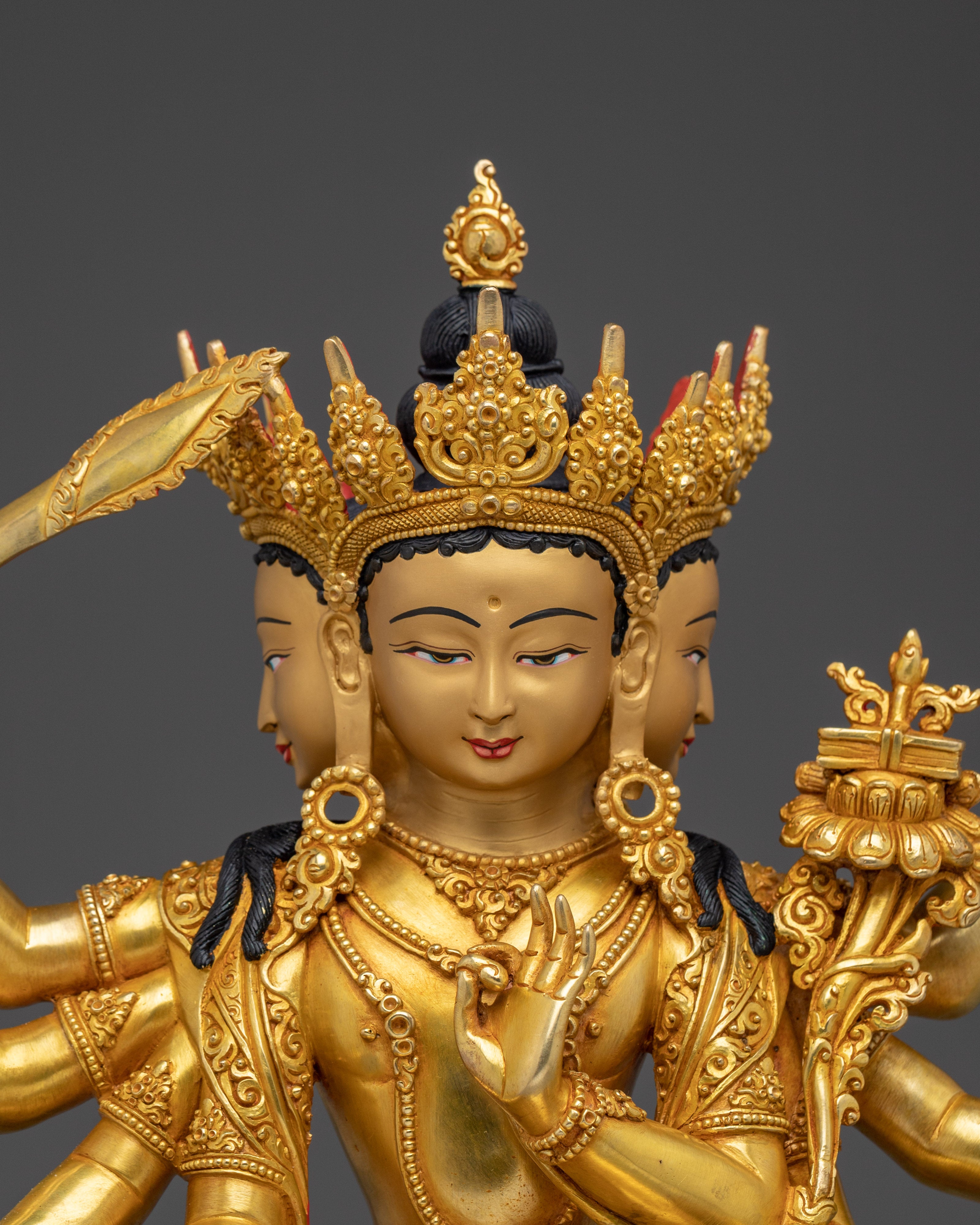 Golden Statue of Maha Manjushri | Bodhisattva of Wisdom
