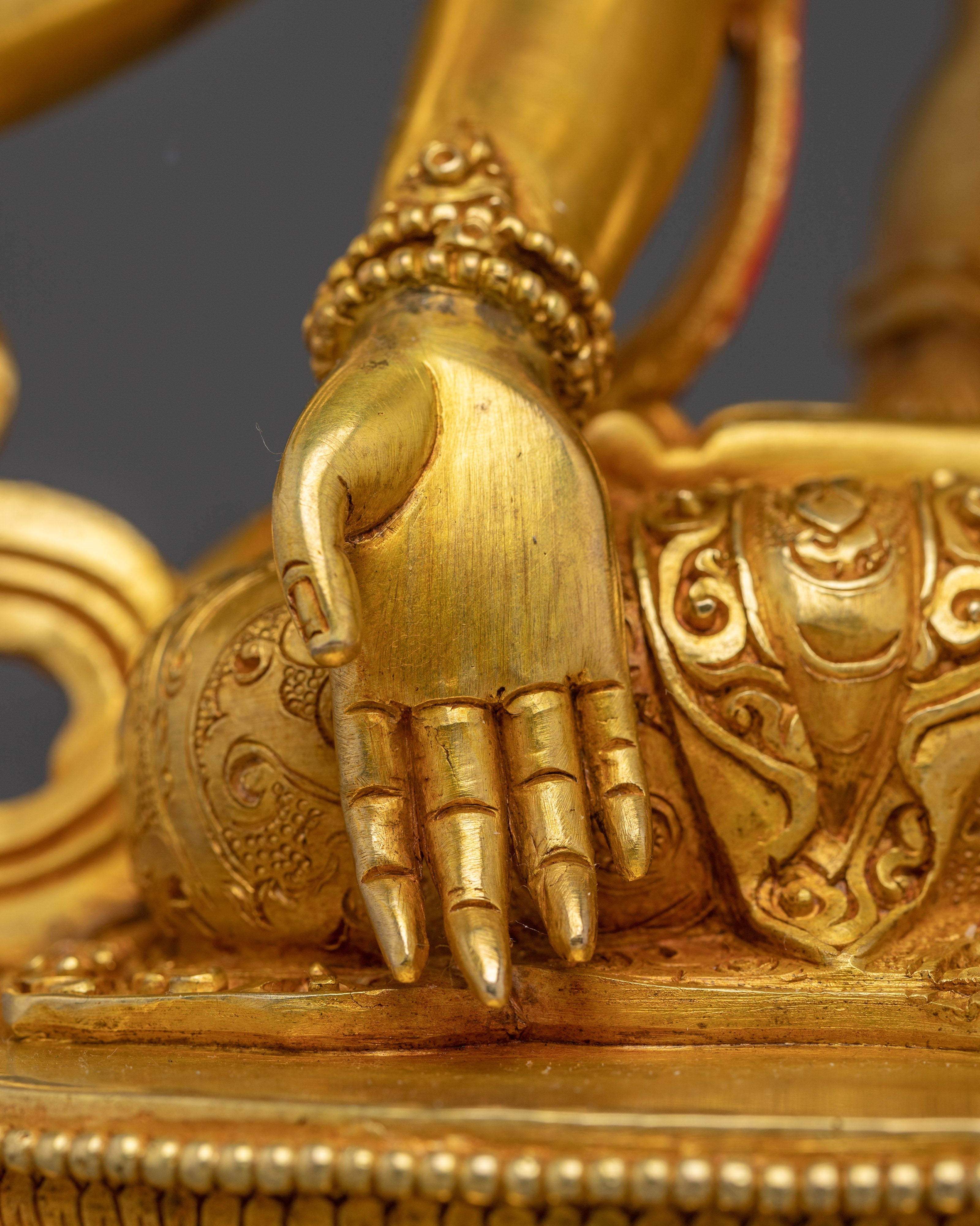 Golden Statue of Maha Manjushri | Bodhisattva of Wisdom