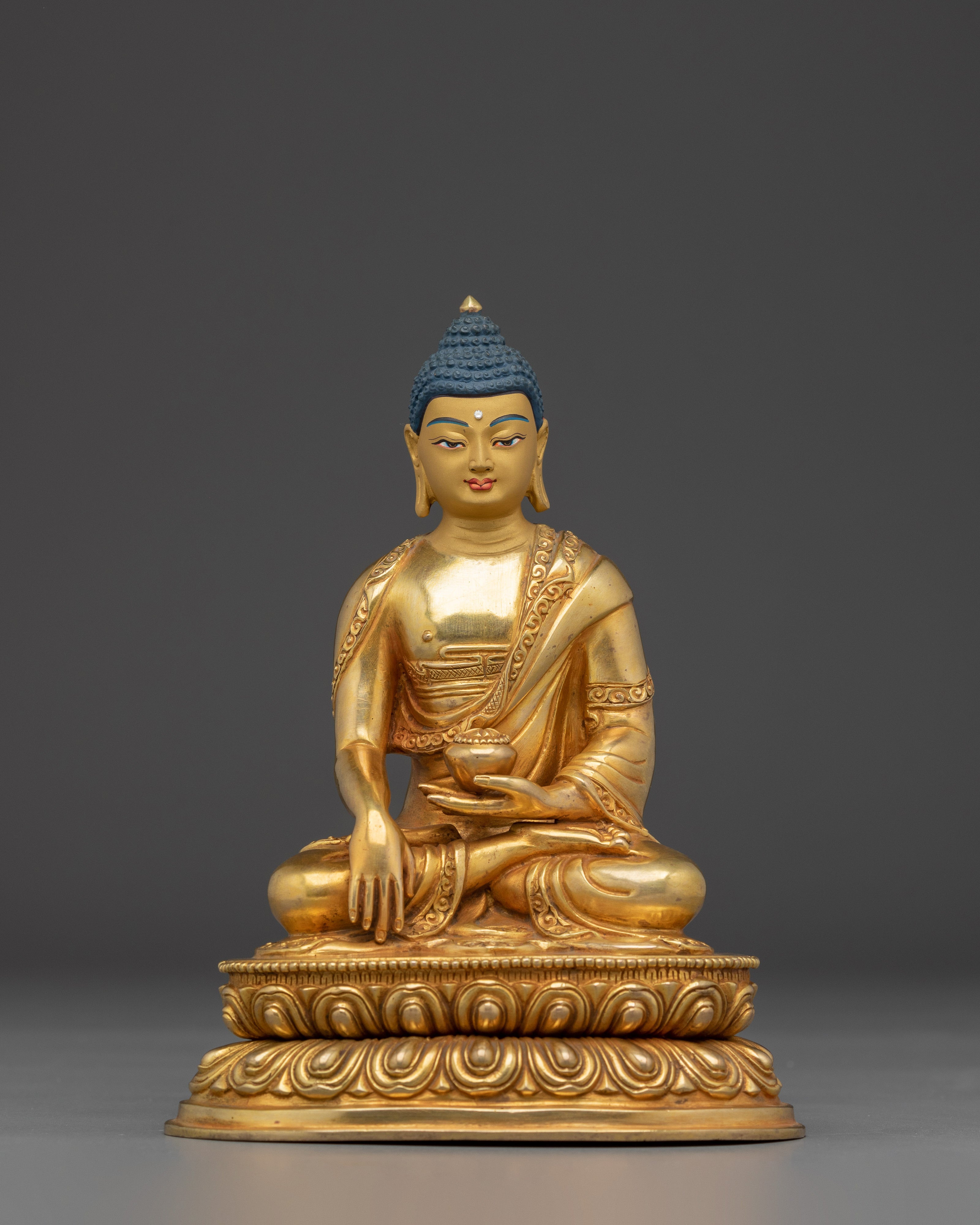 Gold Gilded Three Buddha Set | Shakyamuni, Amitabha & Medicine Buddha for Altar