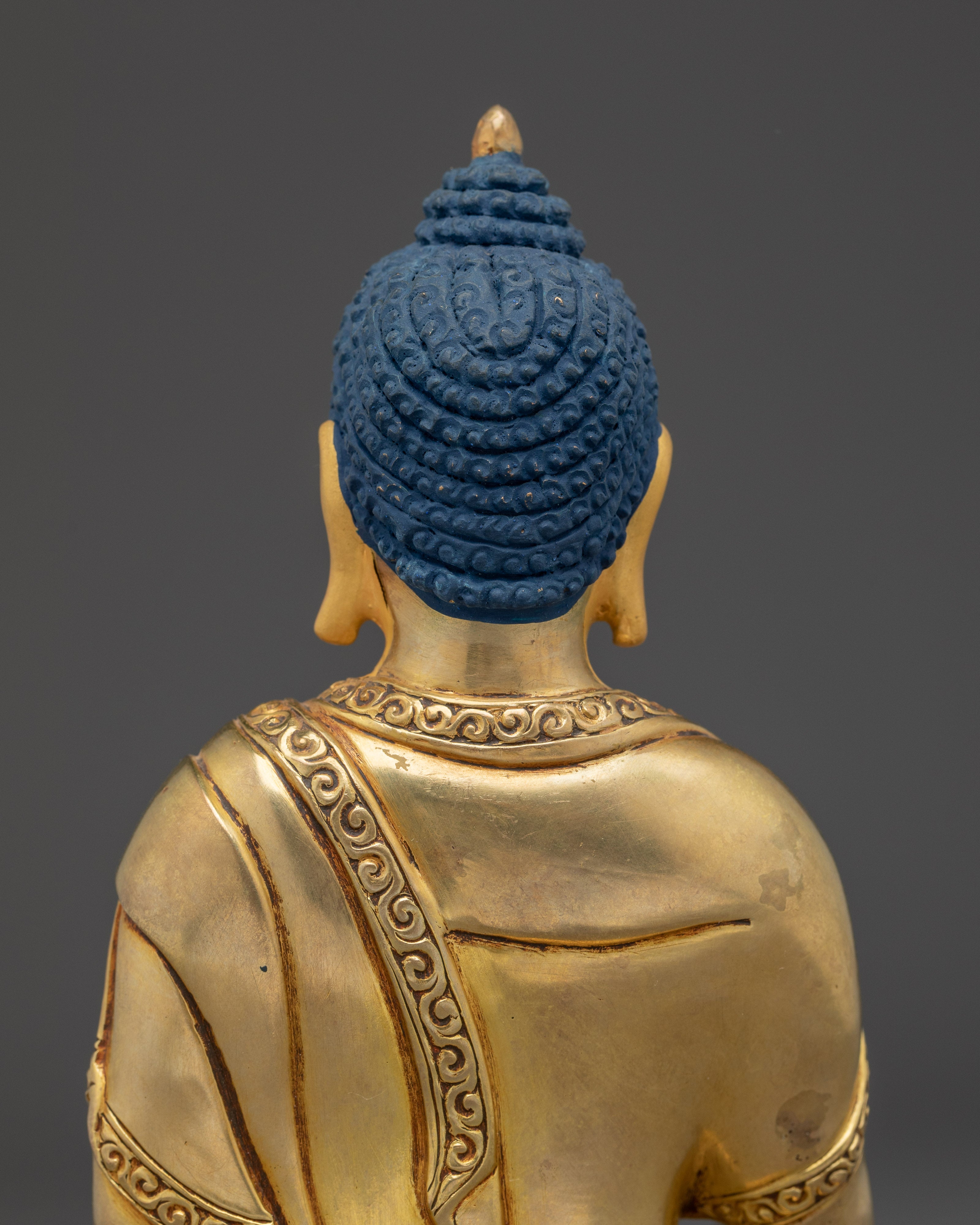 Gold Gilded Three Buddha Set | Shakyamuni, Amitabha & Medicine Buddha for Altar
