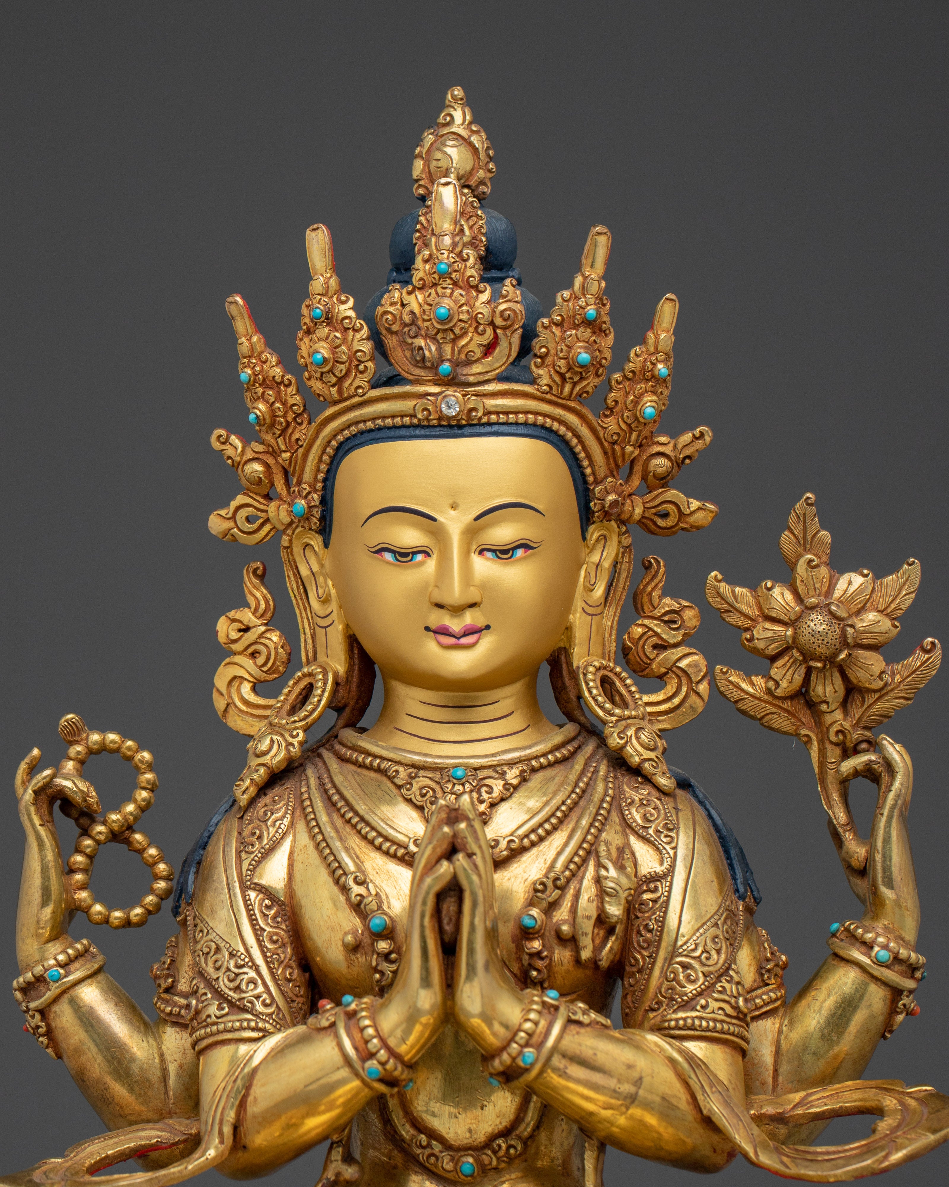 Protective Bodhisattva Chenrezig Art | The one who looks with unwavering eye