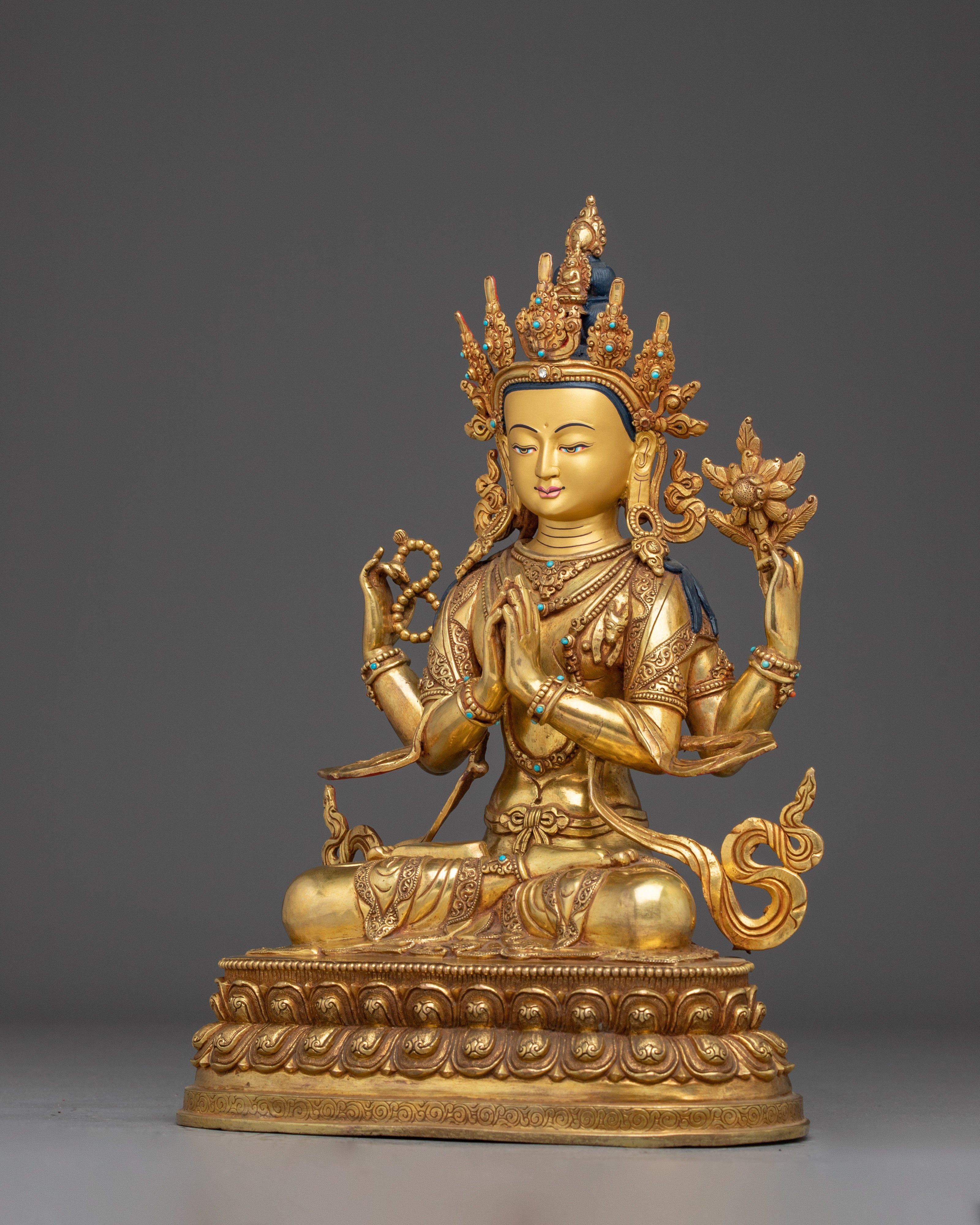 Protective Bodhisattva Chenrezig Art | The one who looks with unwavering eye