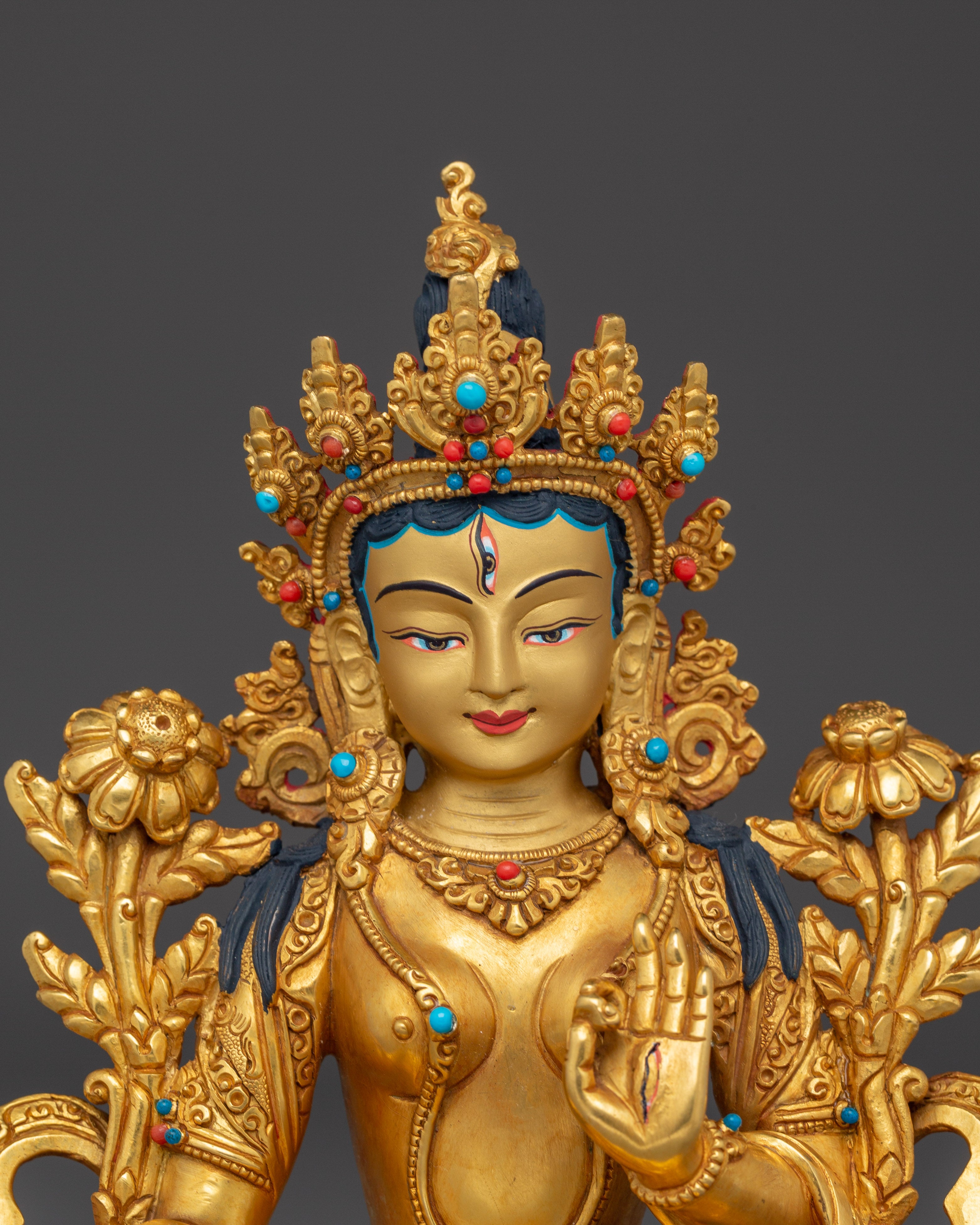 Handmade Statue of Sita Tara | White Tara - Tibetan Healing Deity