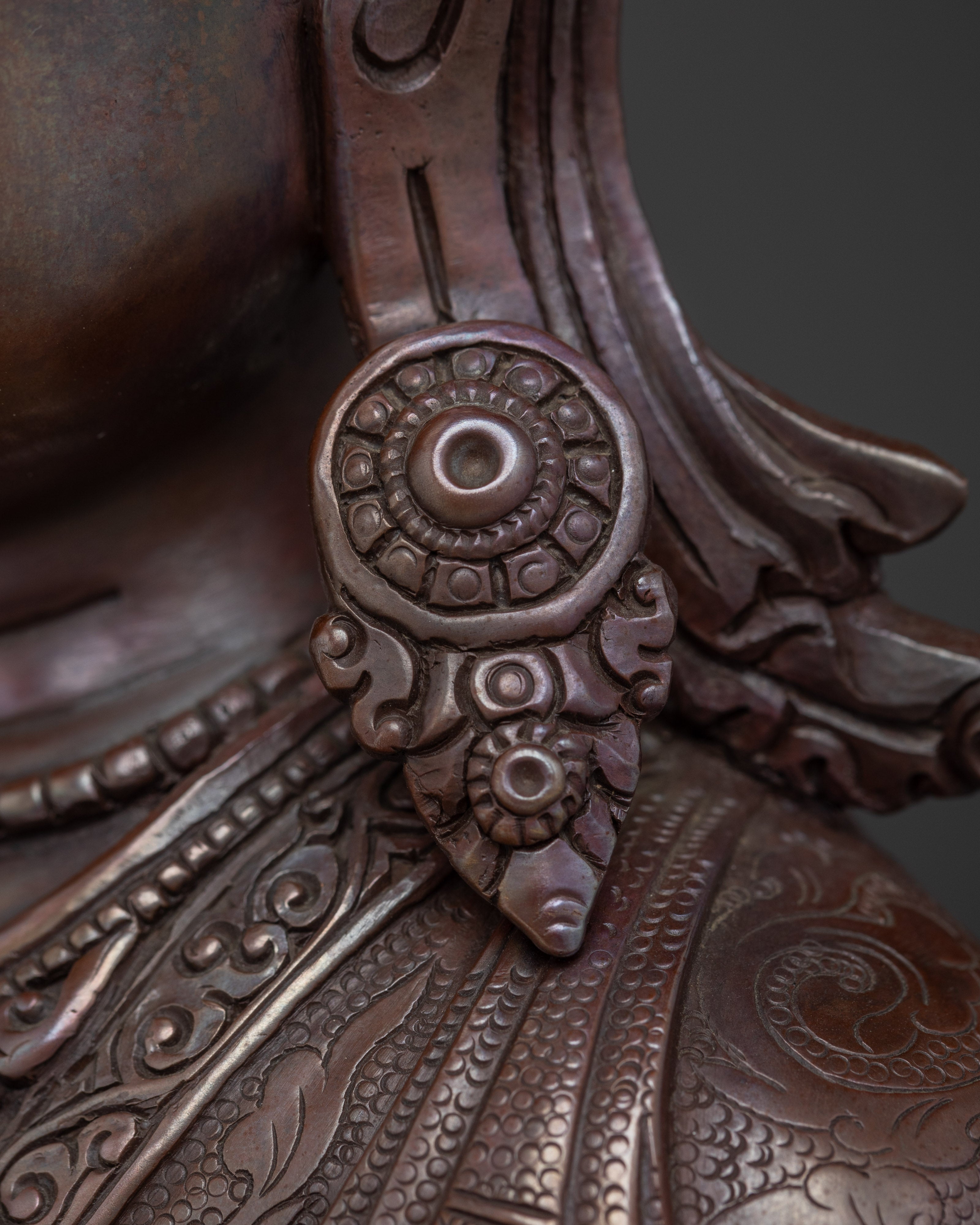 Oxidized Statue of Crowned Medicine Buddha | Supreme Healer