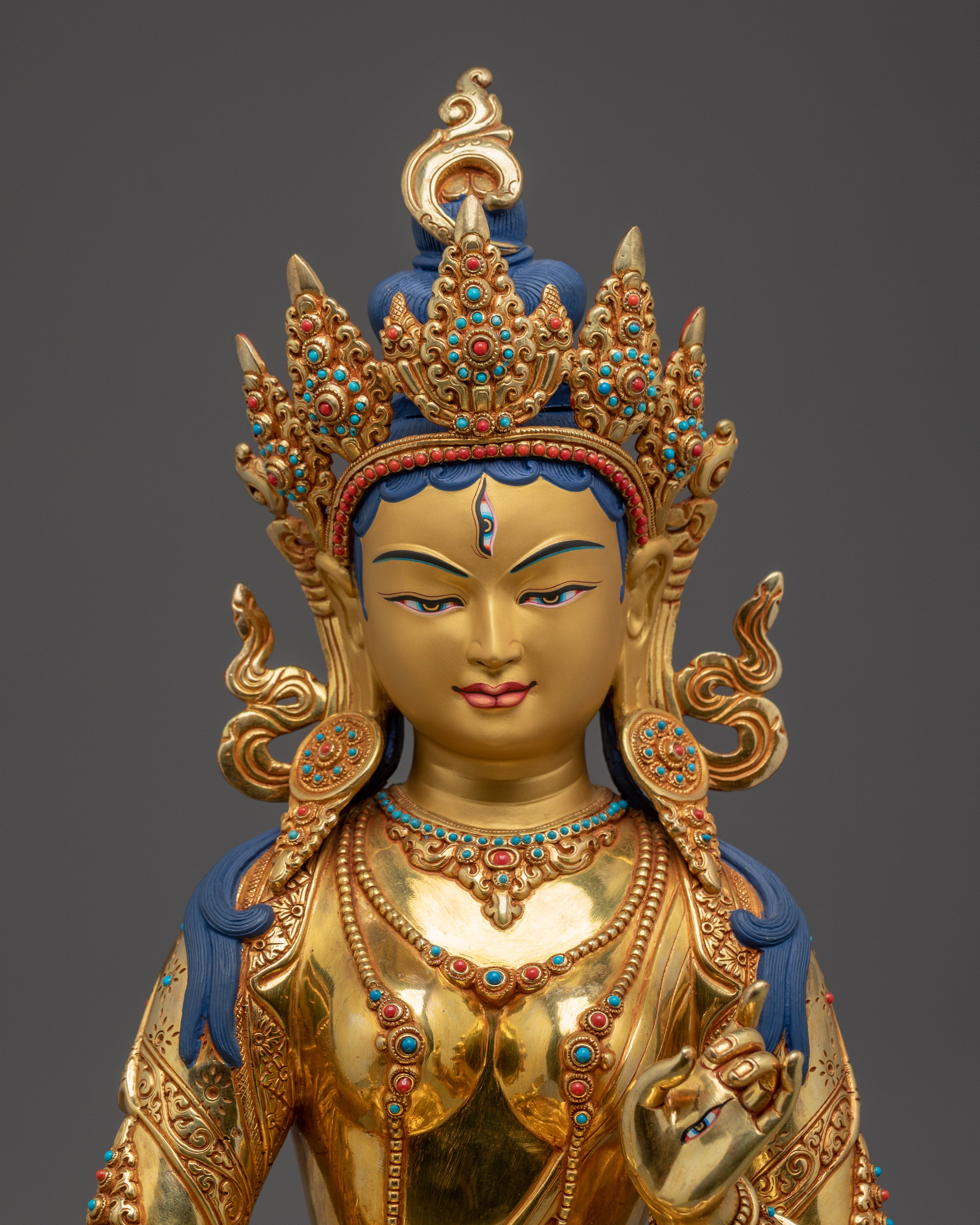 Handmade Sitatapatra Sculpture | White Umbrella Deity