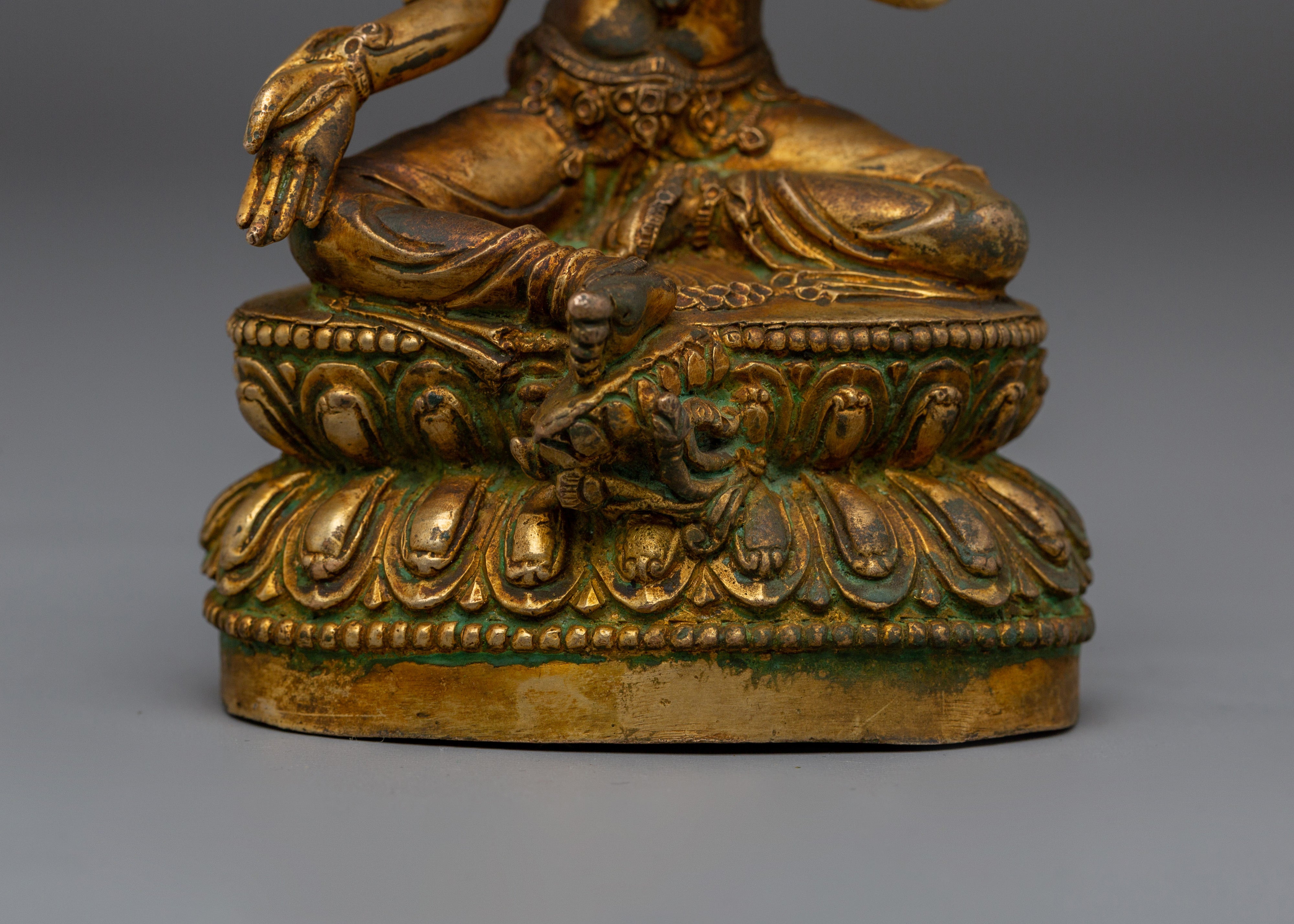 Antique Sacred Feminine Art of Green Tara | The Compassionate Protector