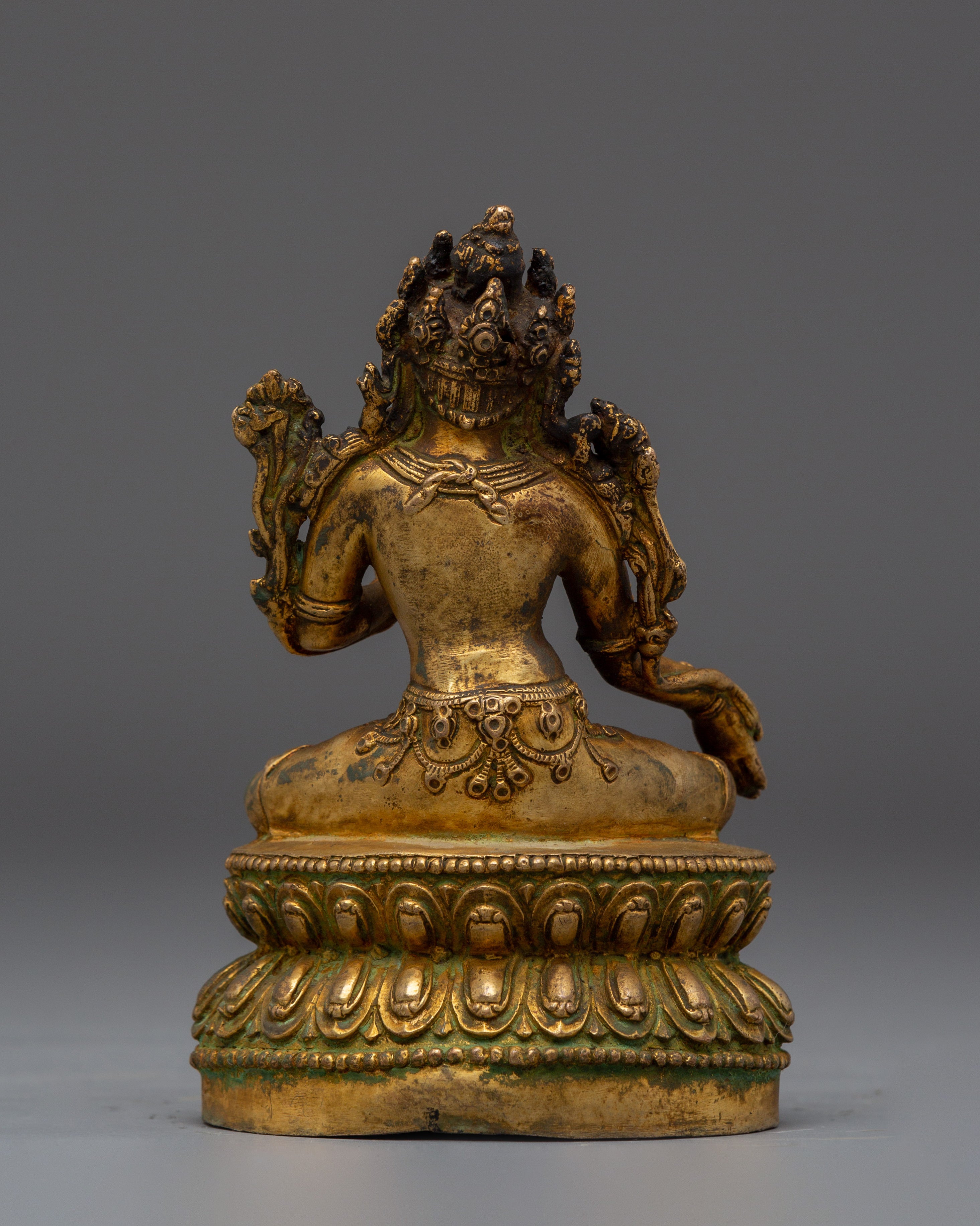 Antique Sacred Feminine Art of Green Tara | The Compassionate Protector