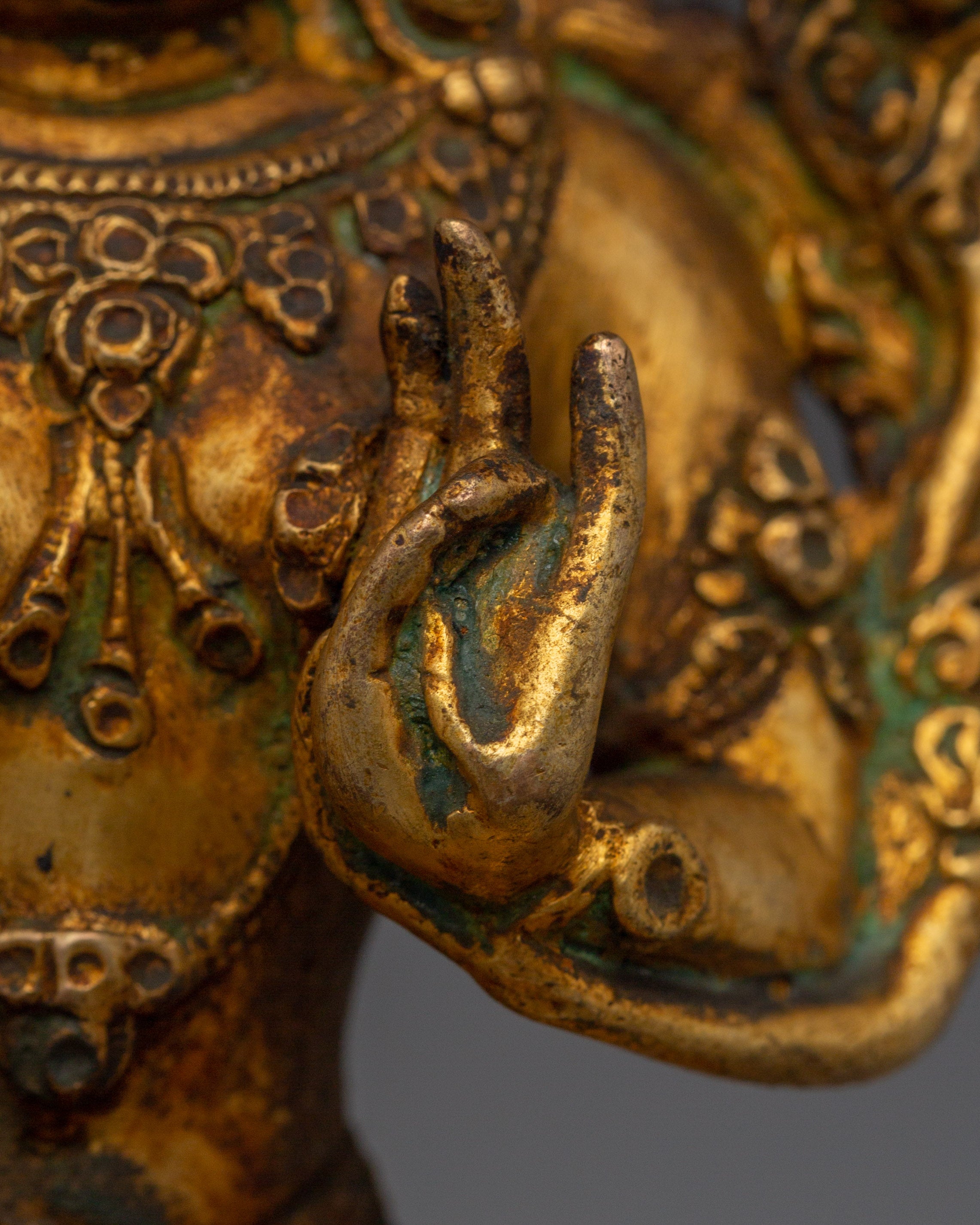 Antique Sacred Feminine Art of Green Tara | The Compassionate Protector