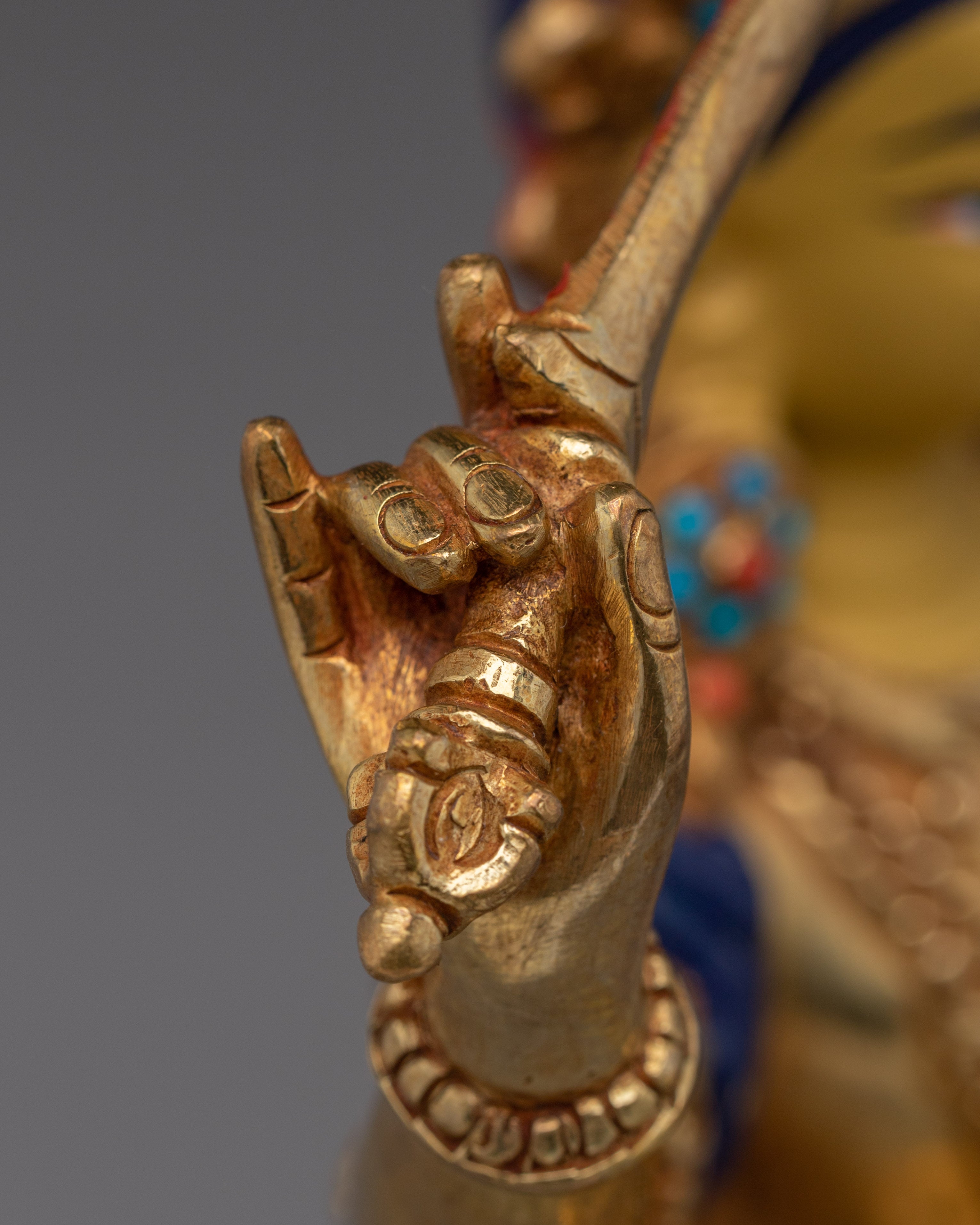 Prajna Bodhisattva Manjushri Sculpture | Wielder of the Flaming Sword
