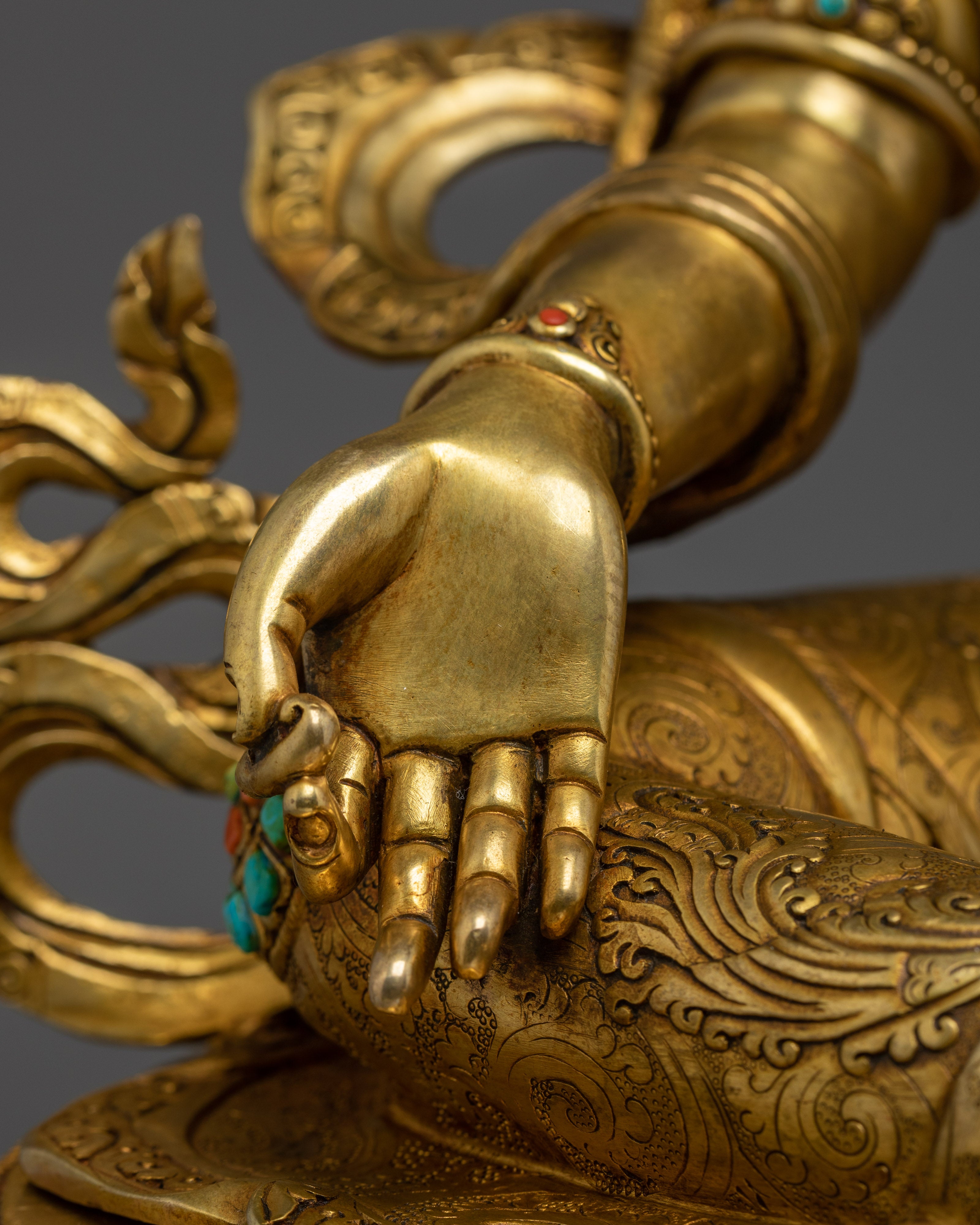 Statue of Green Tara on Throne | Mother of Liberation