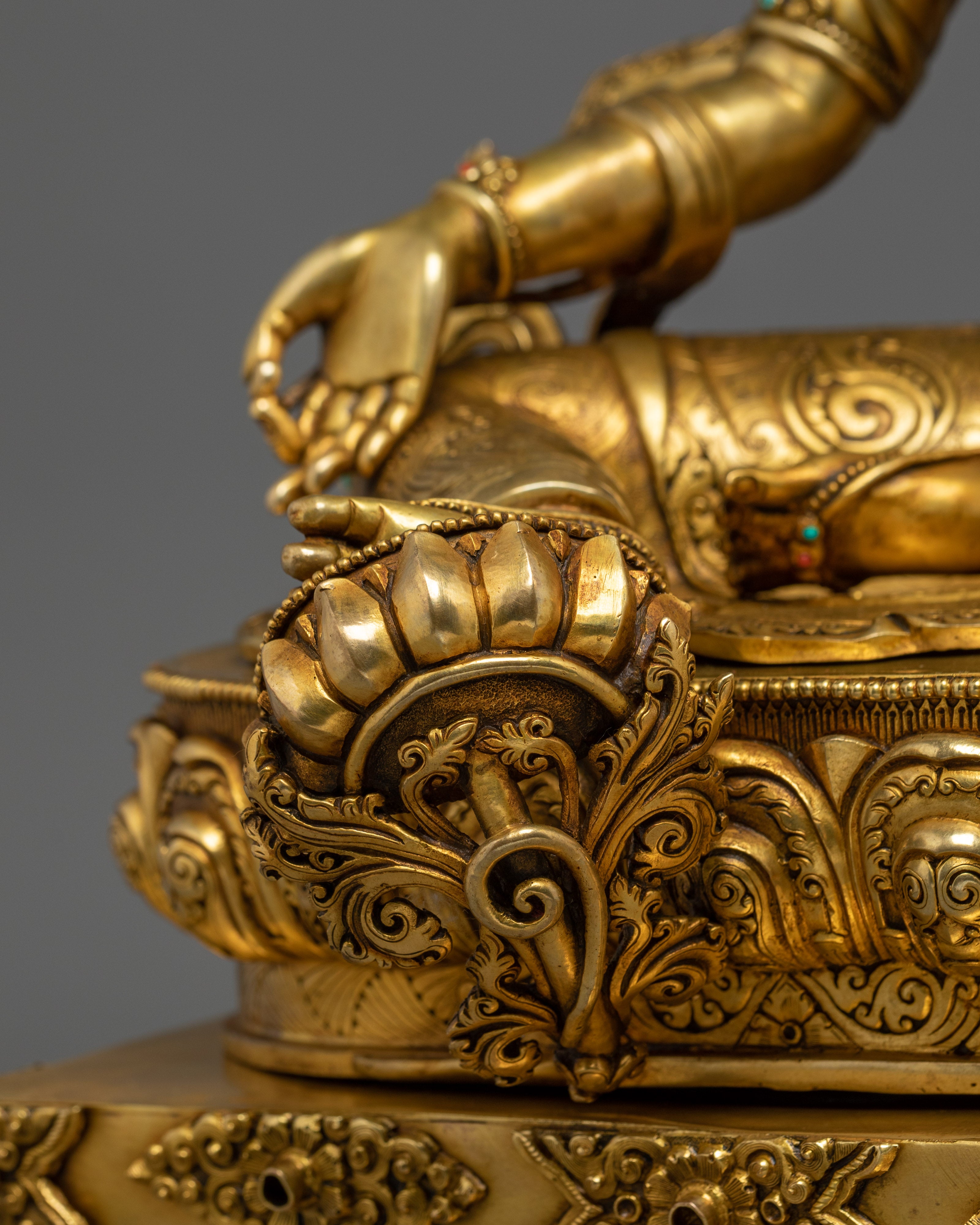 Statue of Green Tara on Throne | Mother of Liberation
